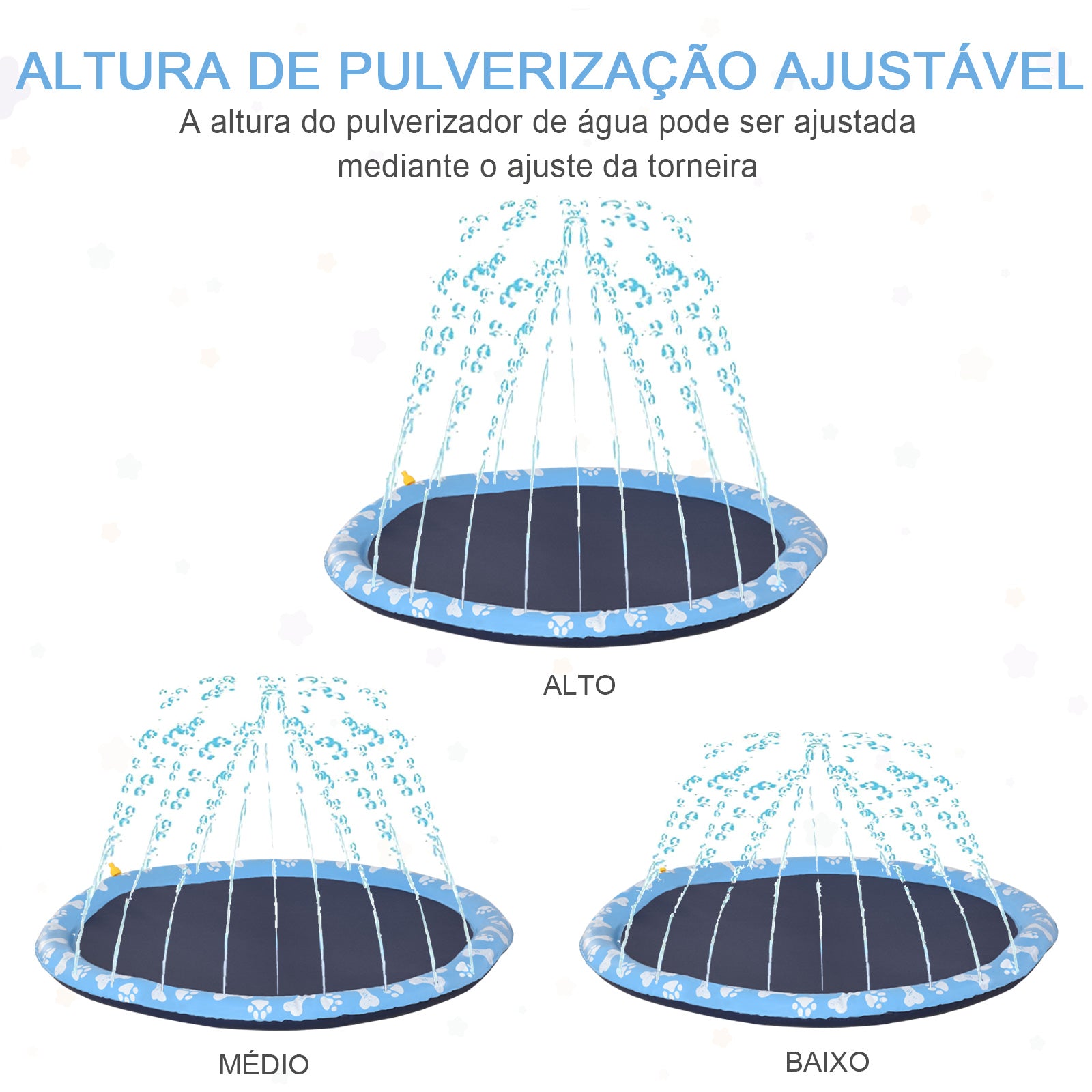 Tapete Aquático para Animais de Estimação 170 cm Azul