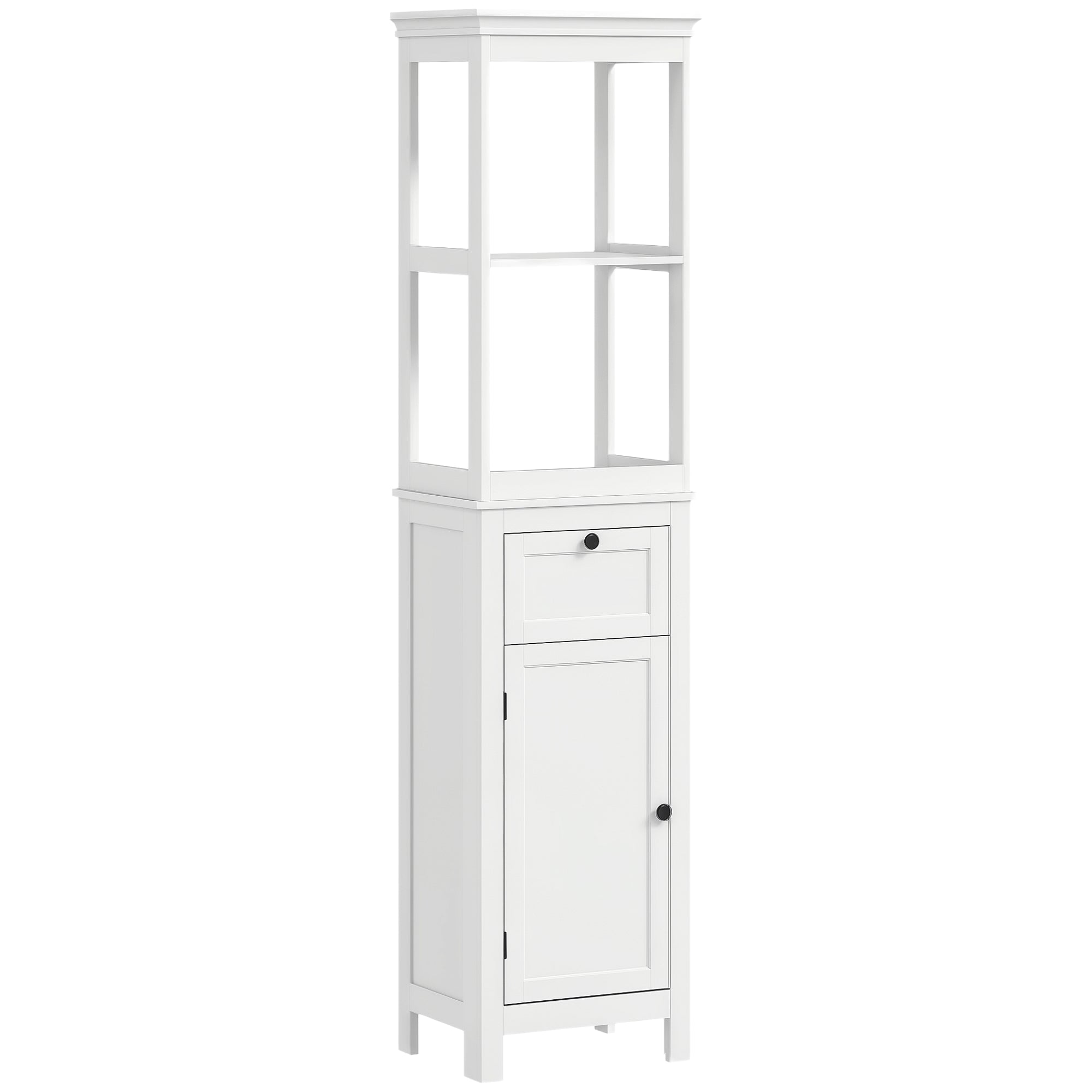 Armário Casa de Banho Moderno 40x30x165 cm - Cor Branco