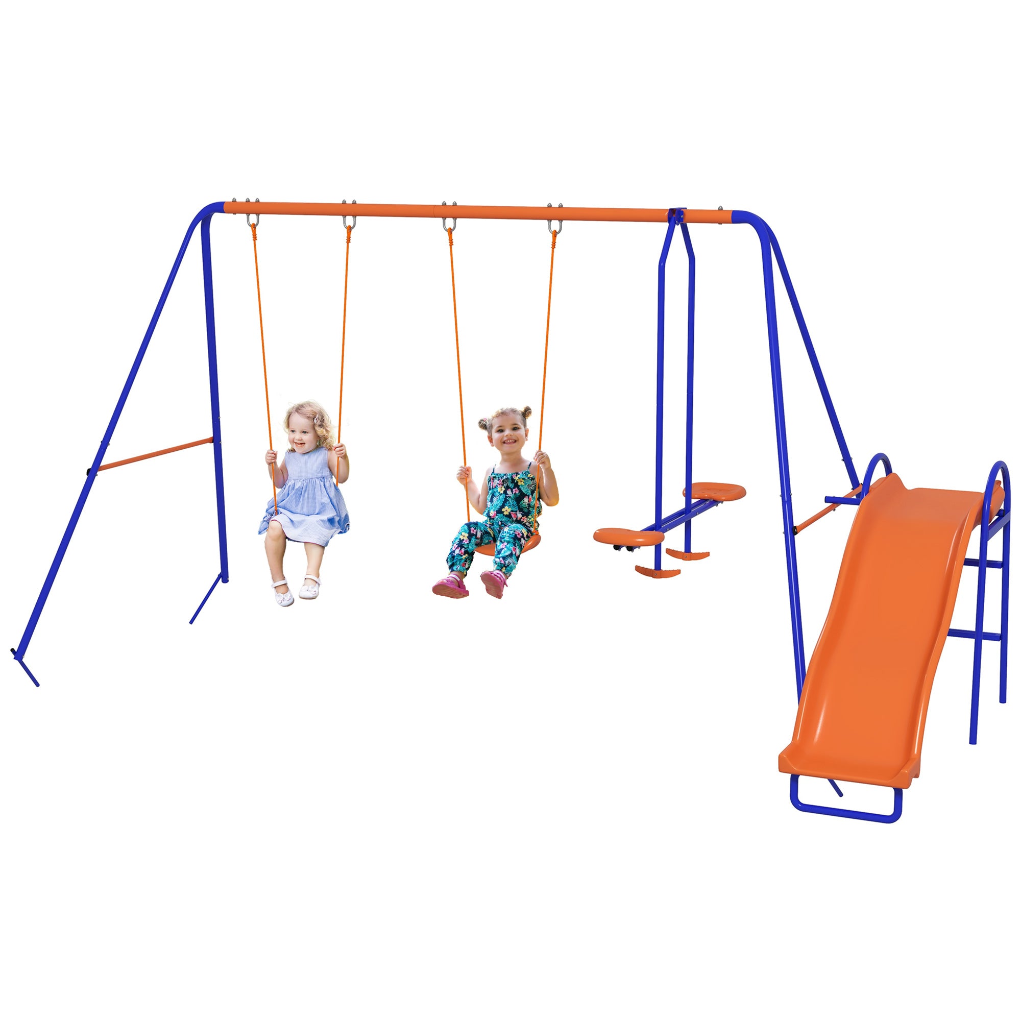 Baloiço Infantil 4 em 1 Multicor 367x192x180 cm
