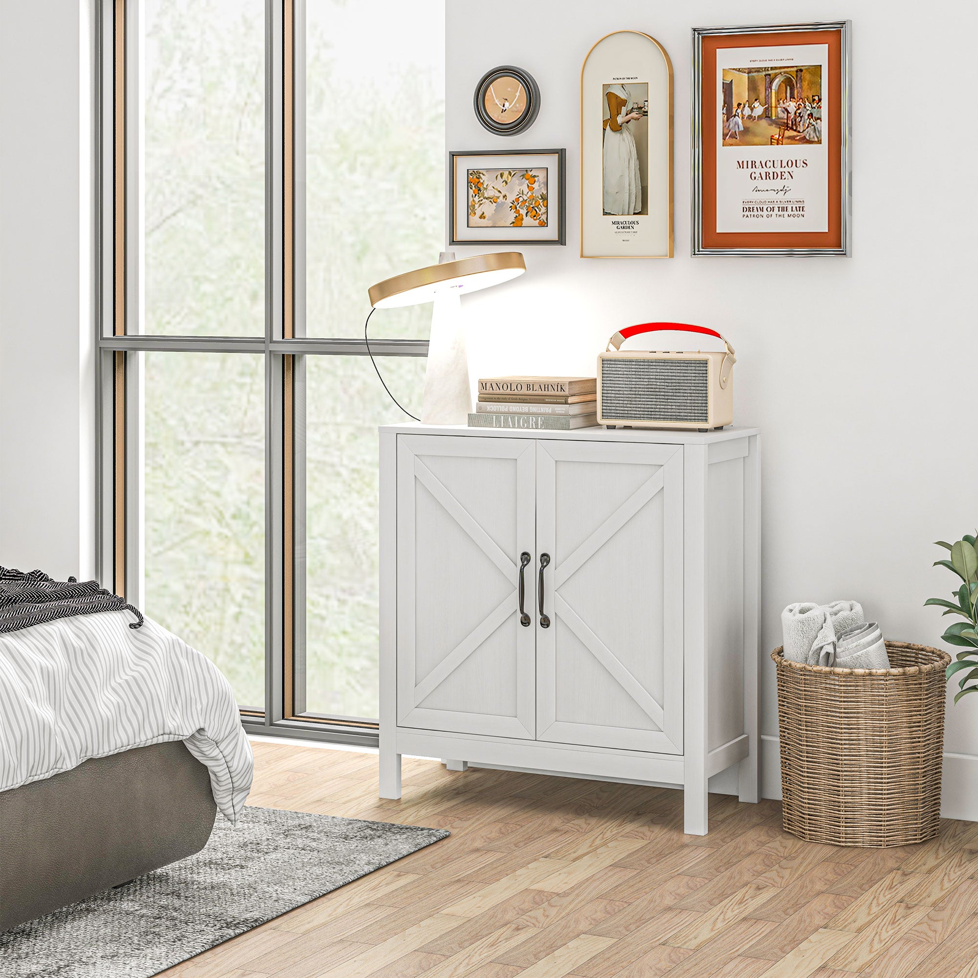 Aparador Moderno com Prateleira Ajustável 80x35x85 cm Branco