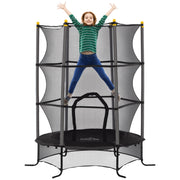 Trampolim Infantil Ø163x190 cm Preto com Rede de Segurança e Estrutura de Aço