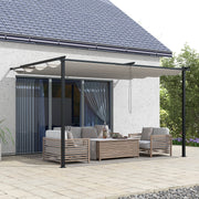 Pérgola de Jardim 390x290x220 cm Cor Creme Branco