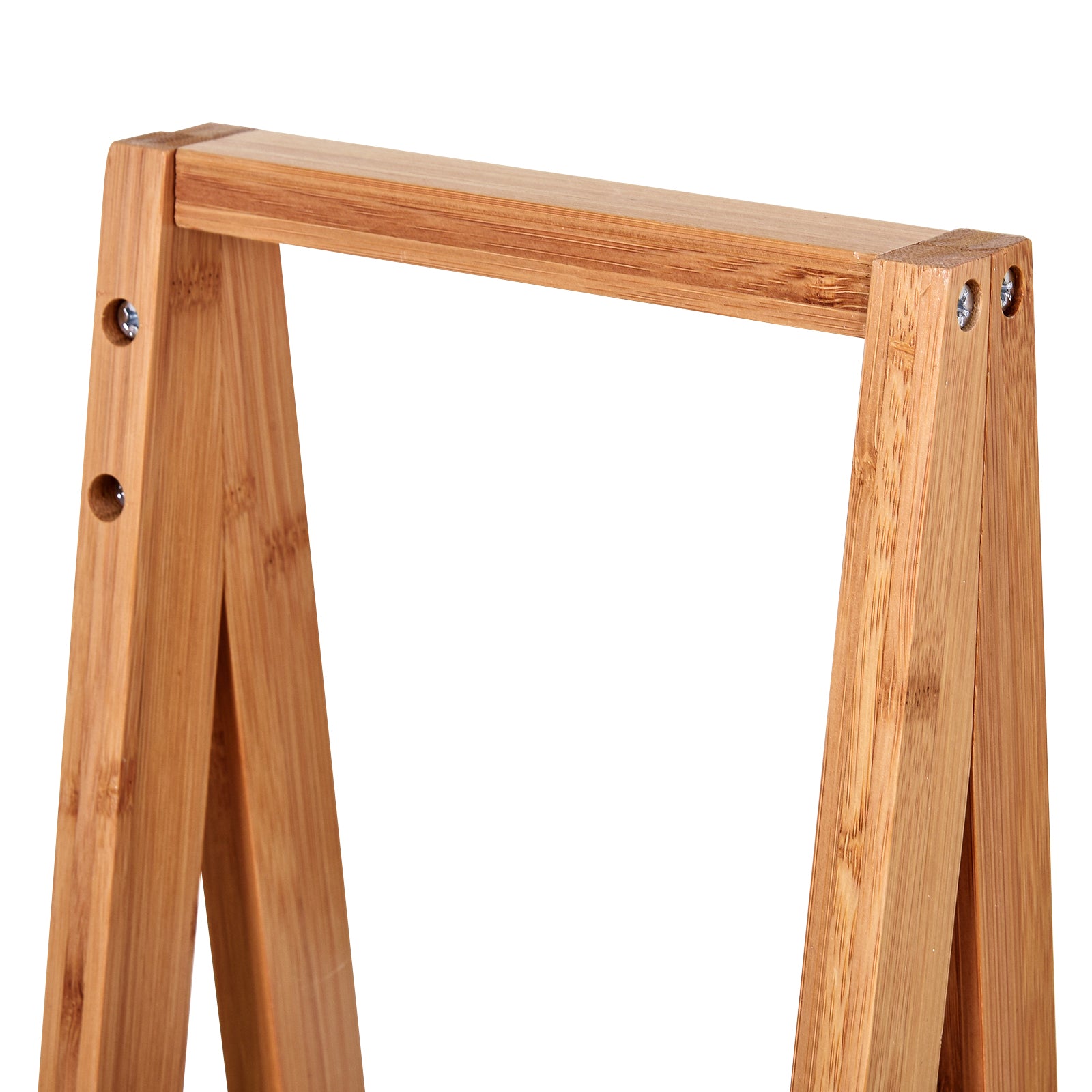 Estante de Bambú para Casa de Banho 30x18x81cm - Madeira Natural e Branco