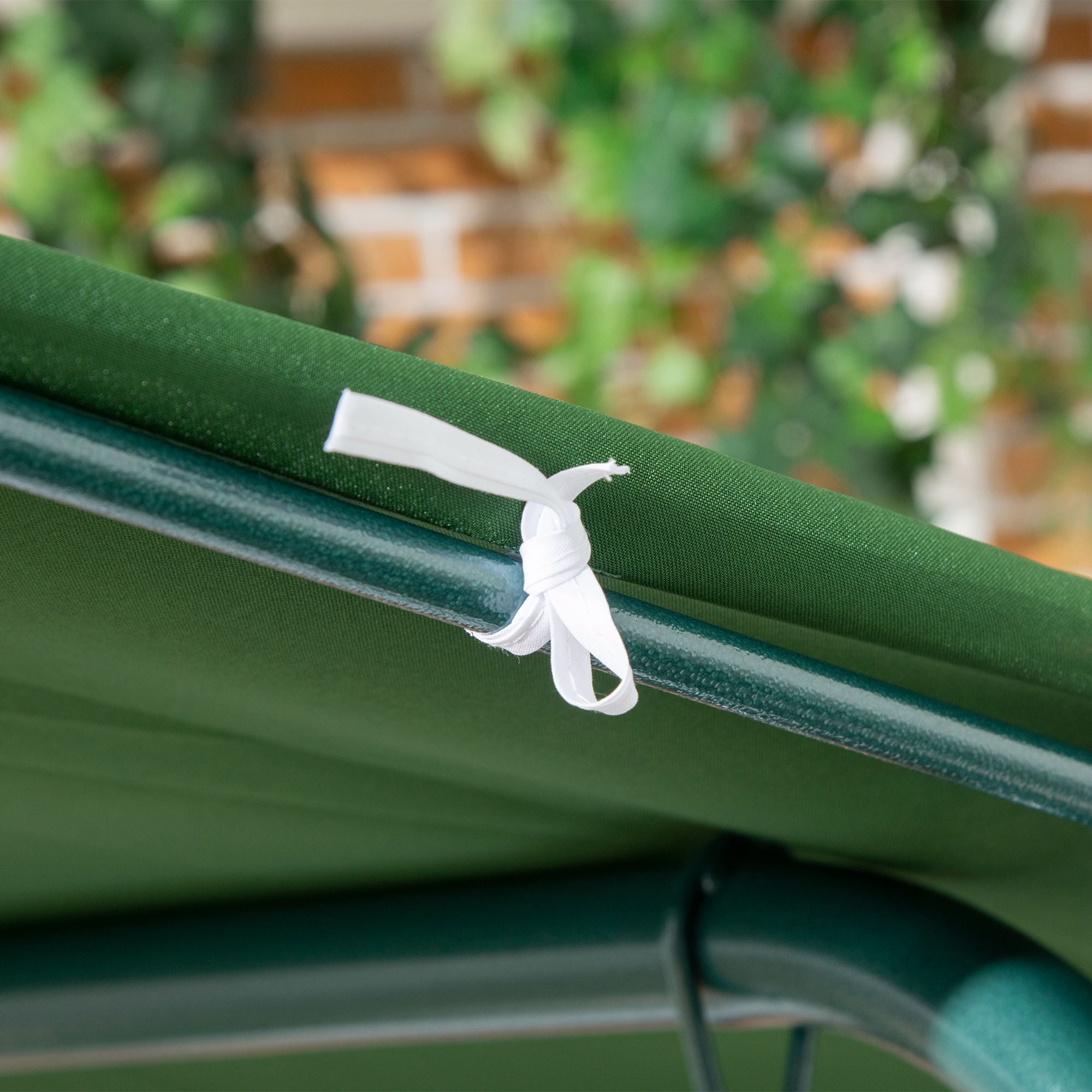 Baloiço de Jardim 3 Lugares 172x110x153cm Verde e Branco
