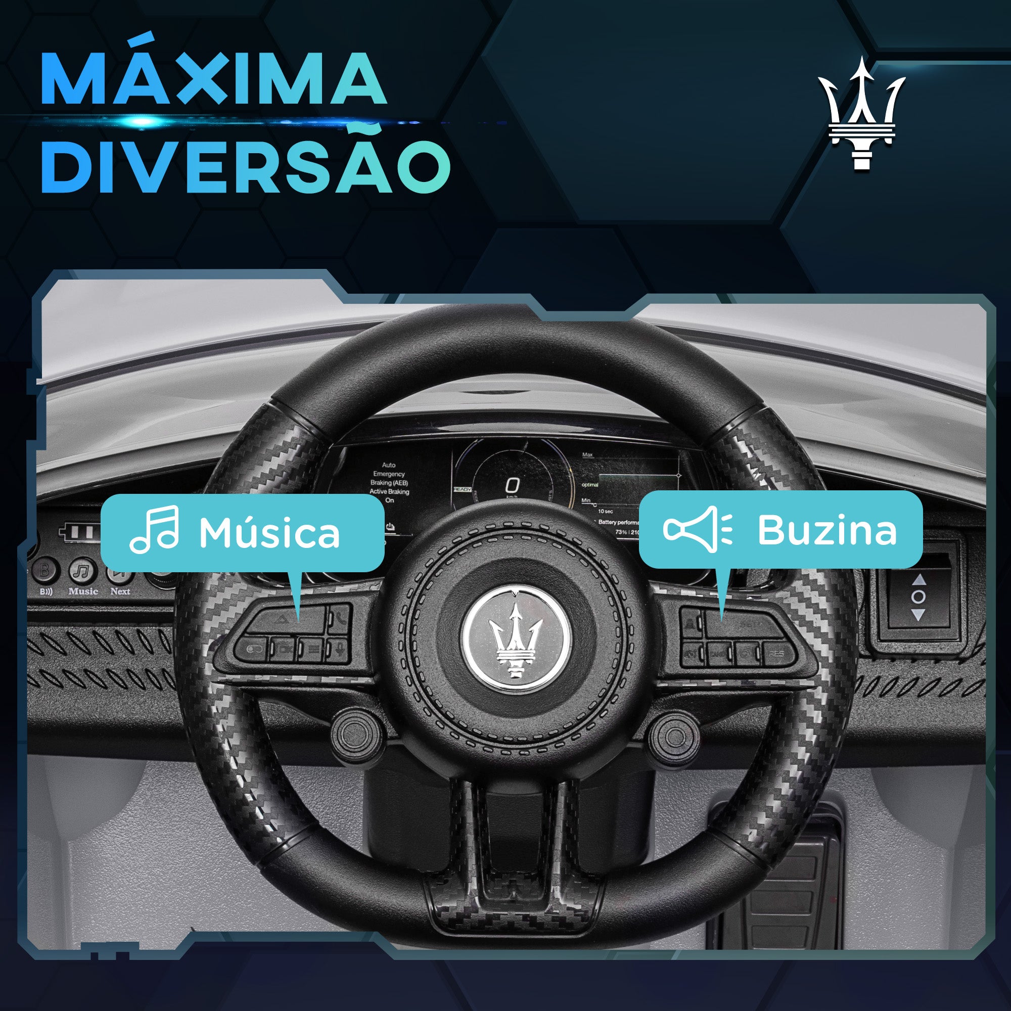 Carro Elétrico para Crianças 98x59x43 cm Cinza
