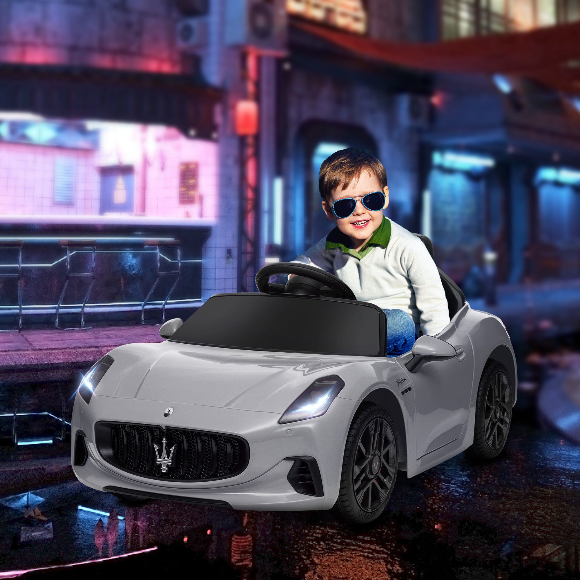 Carro Elétrico para Crianças 98x59x43 cm Cinza