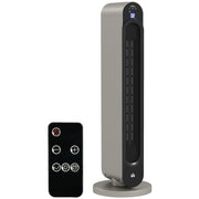 Aquecedor de Torre Cerâmico 2200W Ø25x73,5cm Prata e Preto