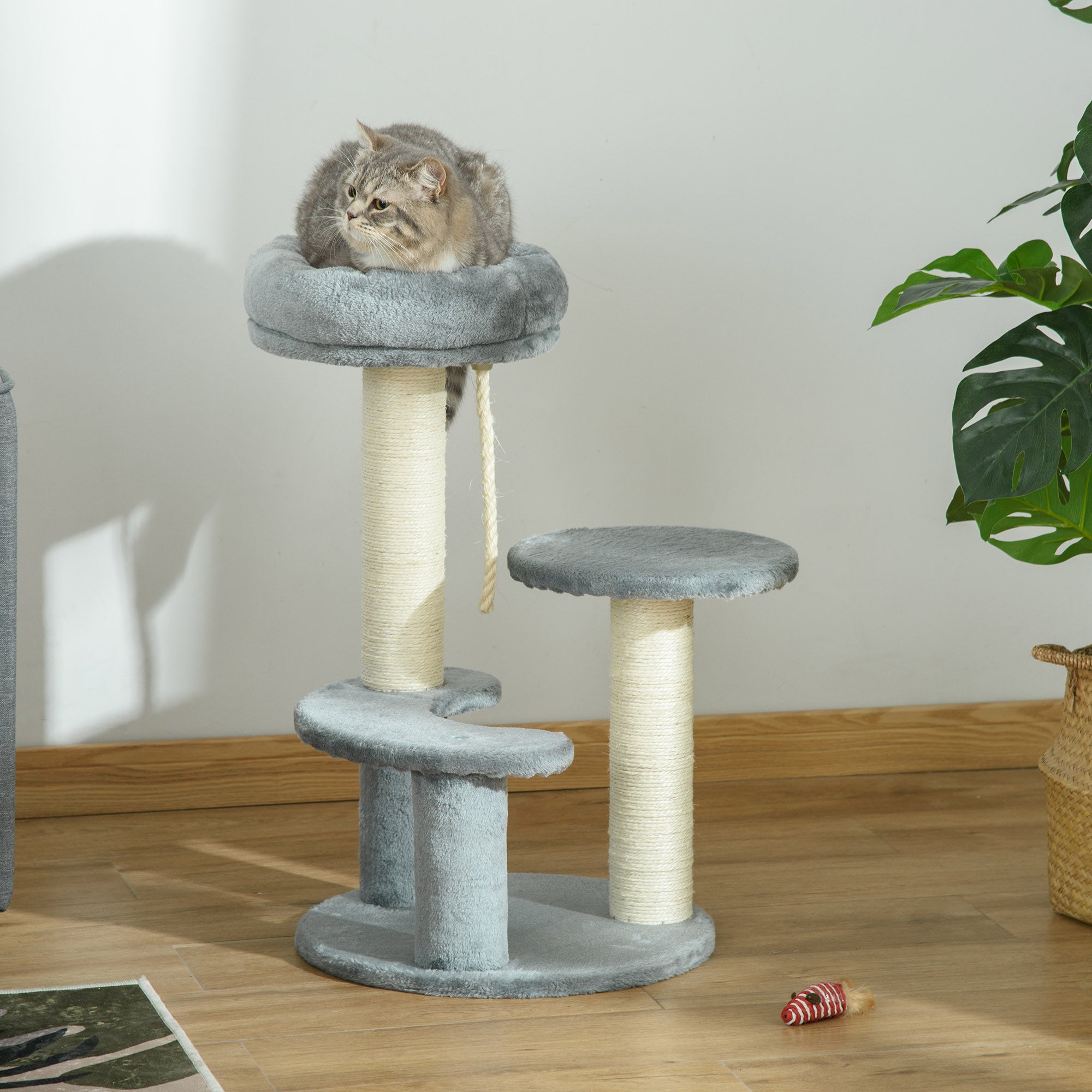 Arranhador para Gatos Ø40x65 cm Cinzento
