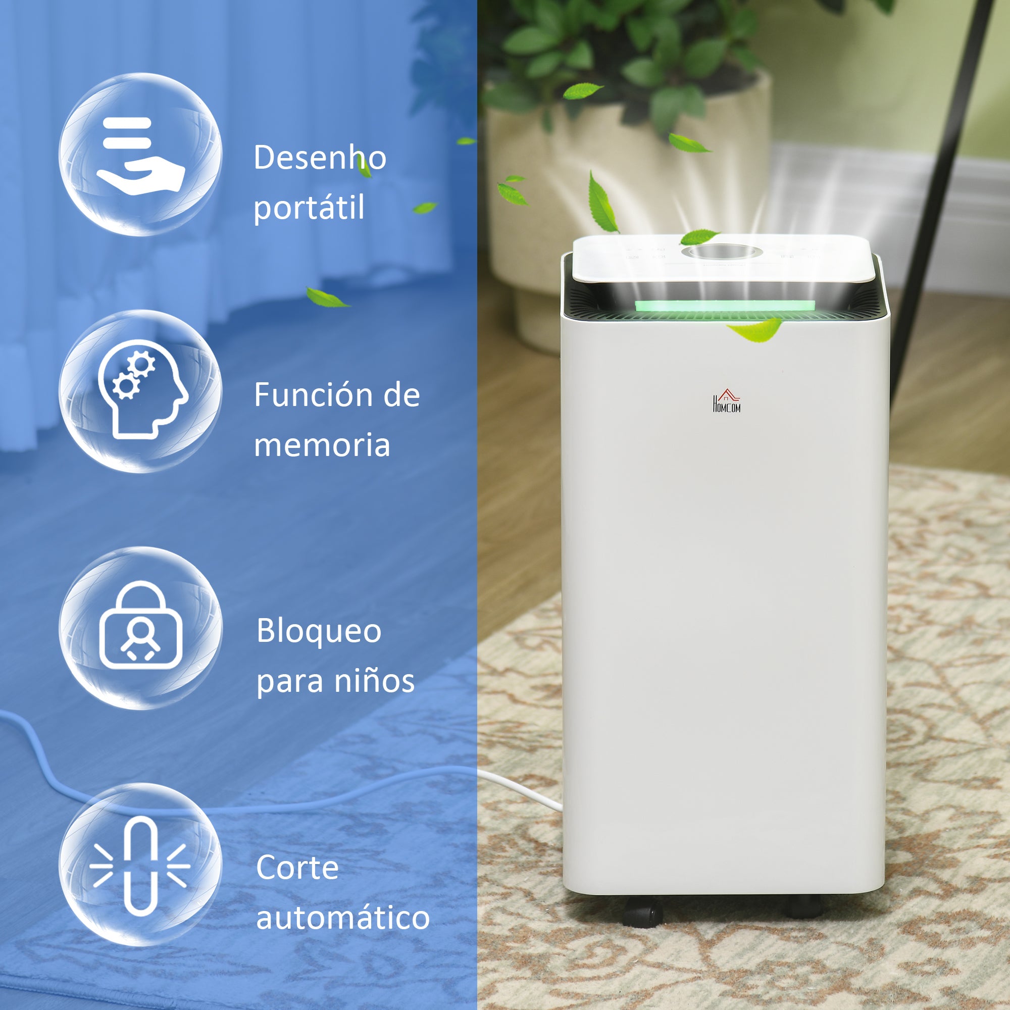 Desumidificador Elétrico – 25x25x50,5 cm – Branco – ABS