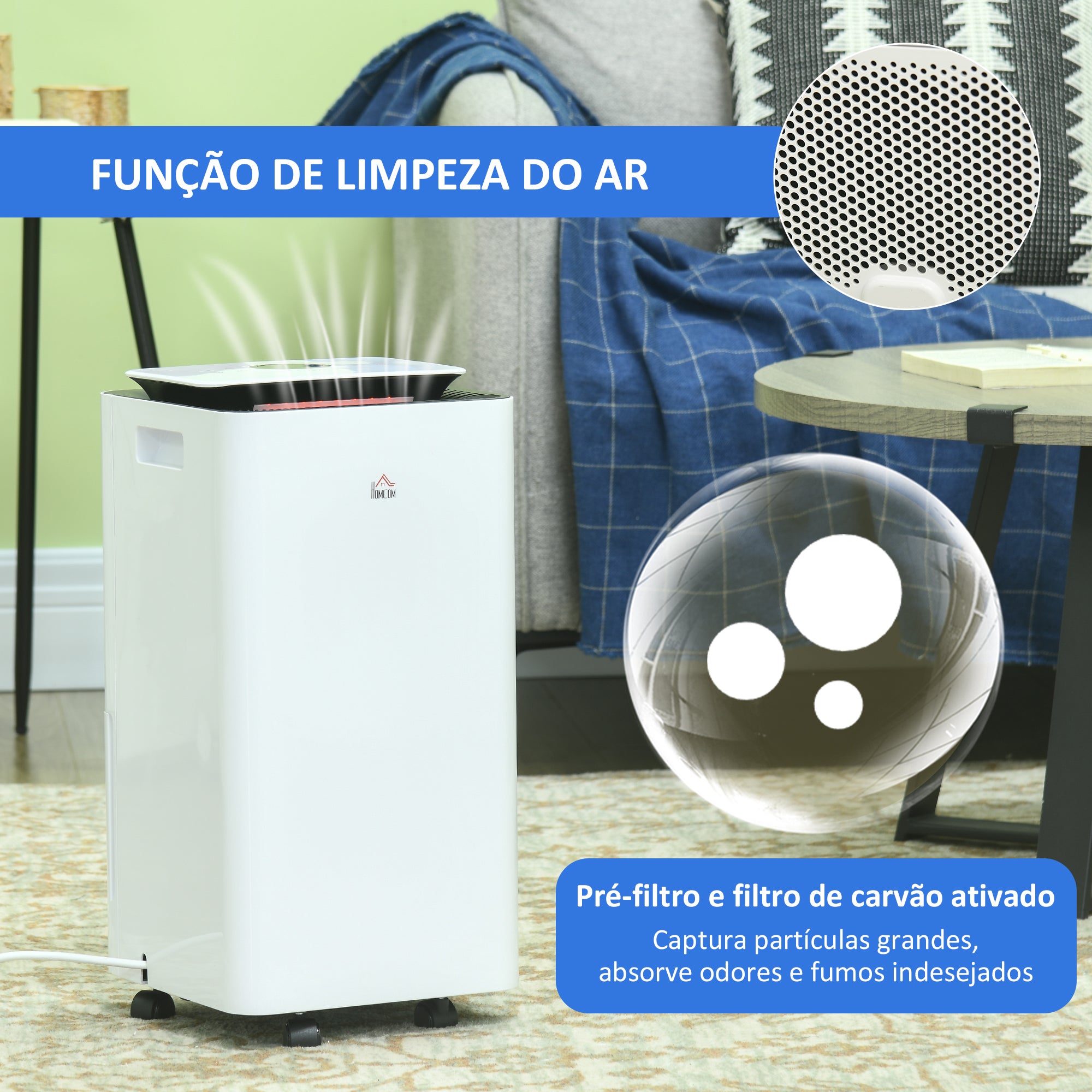 Desumidificador Elétrico – 25x25x50,5 cm – Branco – ABS