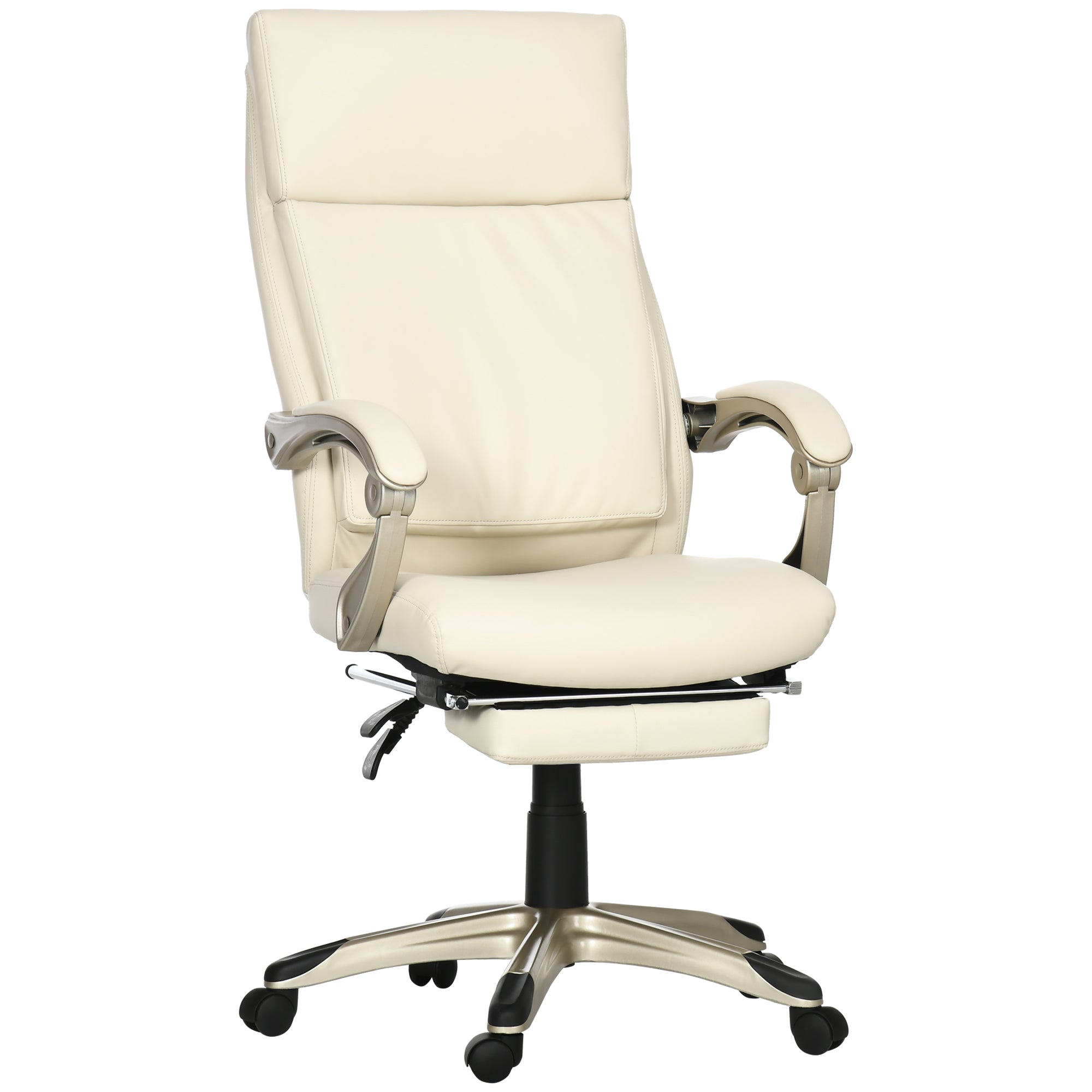 Cadeira de Escritório Ergonômica Reclinável Branca 60,5x67x111-121cm