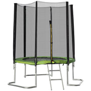 Trampolim de Jardim Ø223cm Verde para Diversão ao Ar Livre