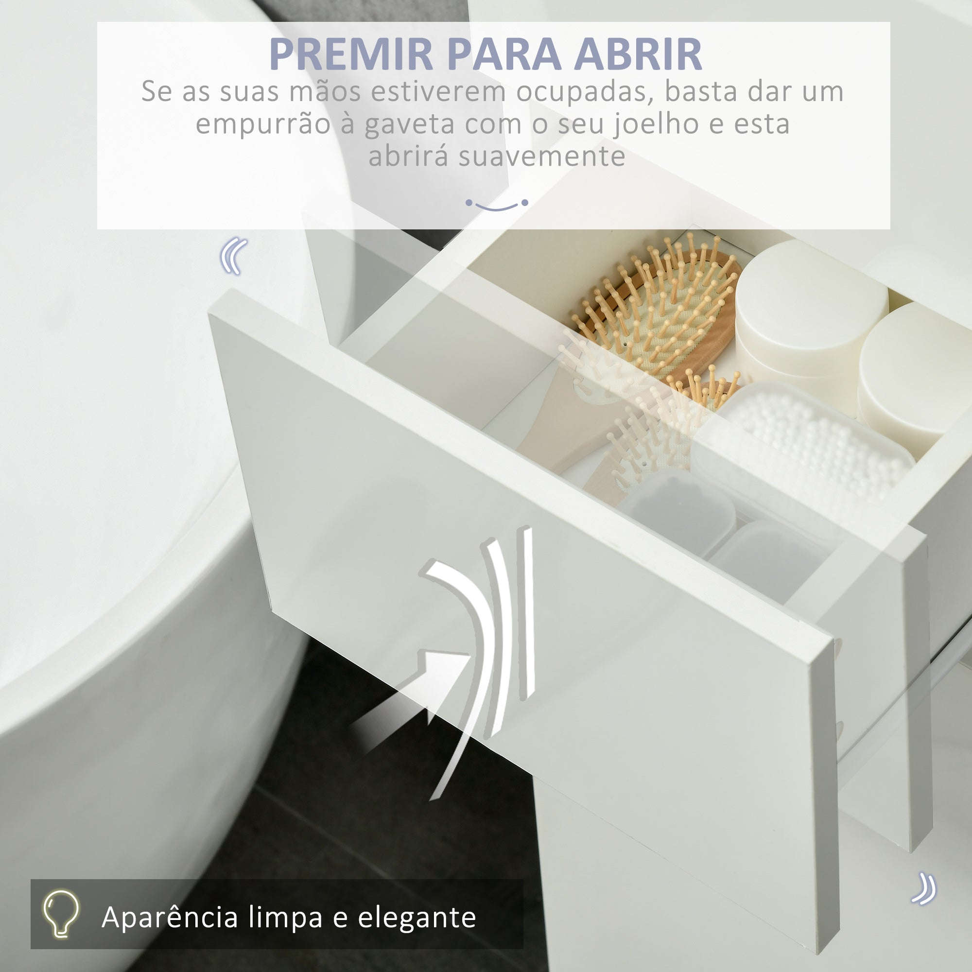 Coluna Casa de Banho 30x28x170 cm Branco - Estilo Moderno e Funcional