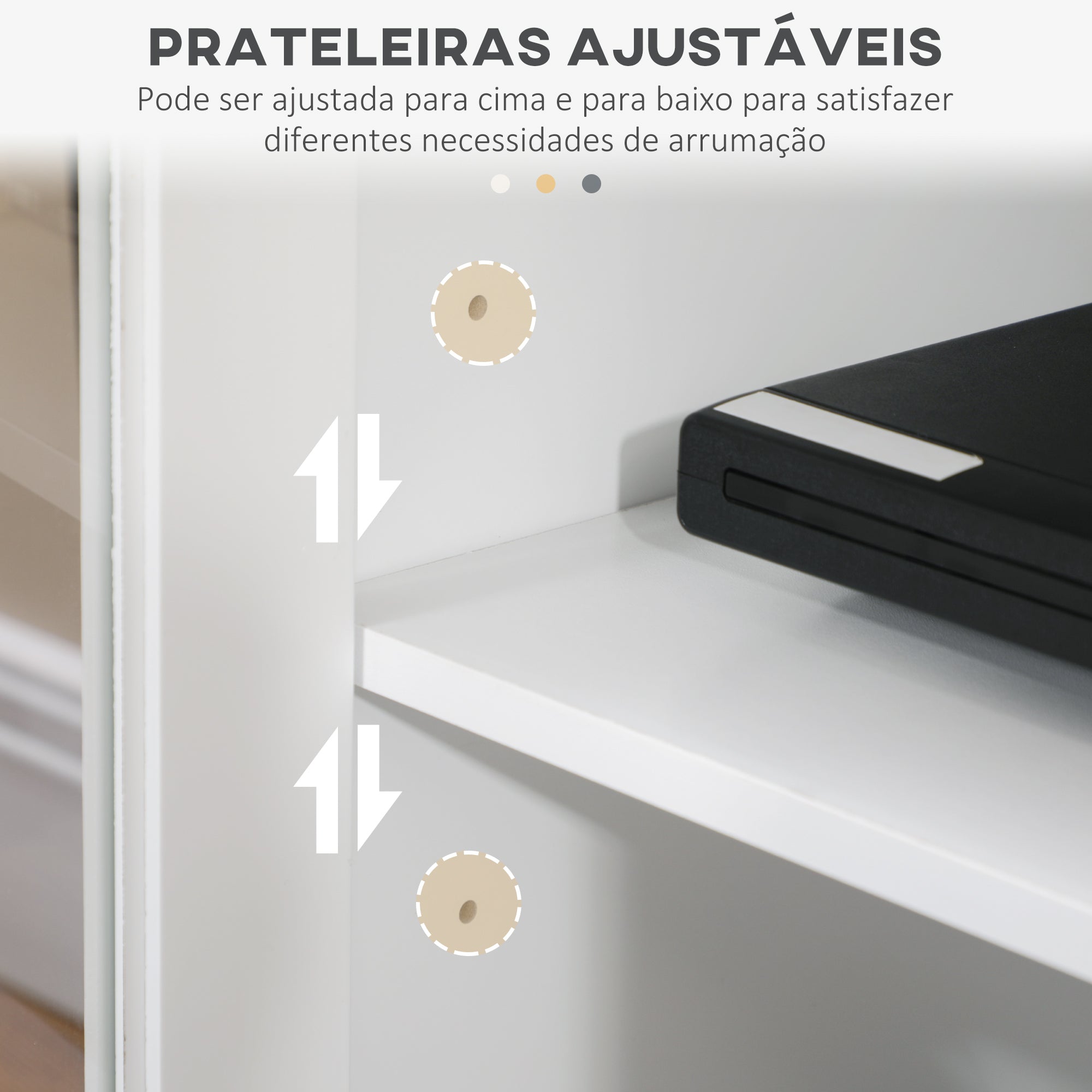 Móvel de TV Sala de Estar Branco 130x35x60 cm
