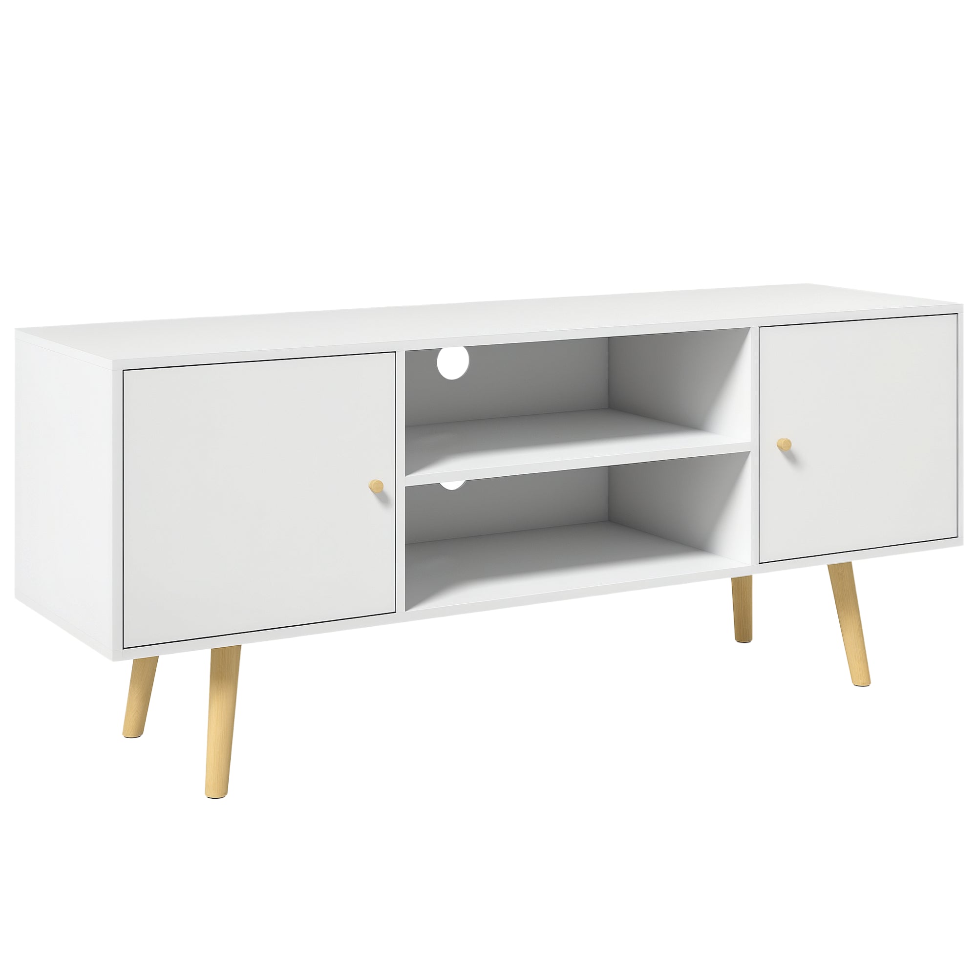 Móvel de TV para TVs de até 55 Polegadas - Branco - 120x34x50 cm