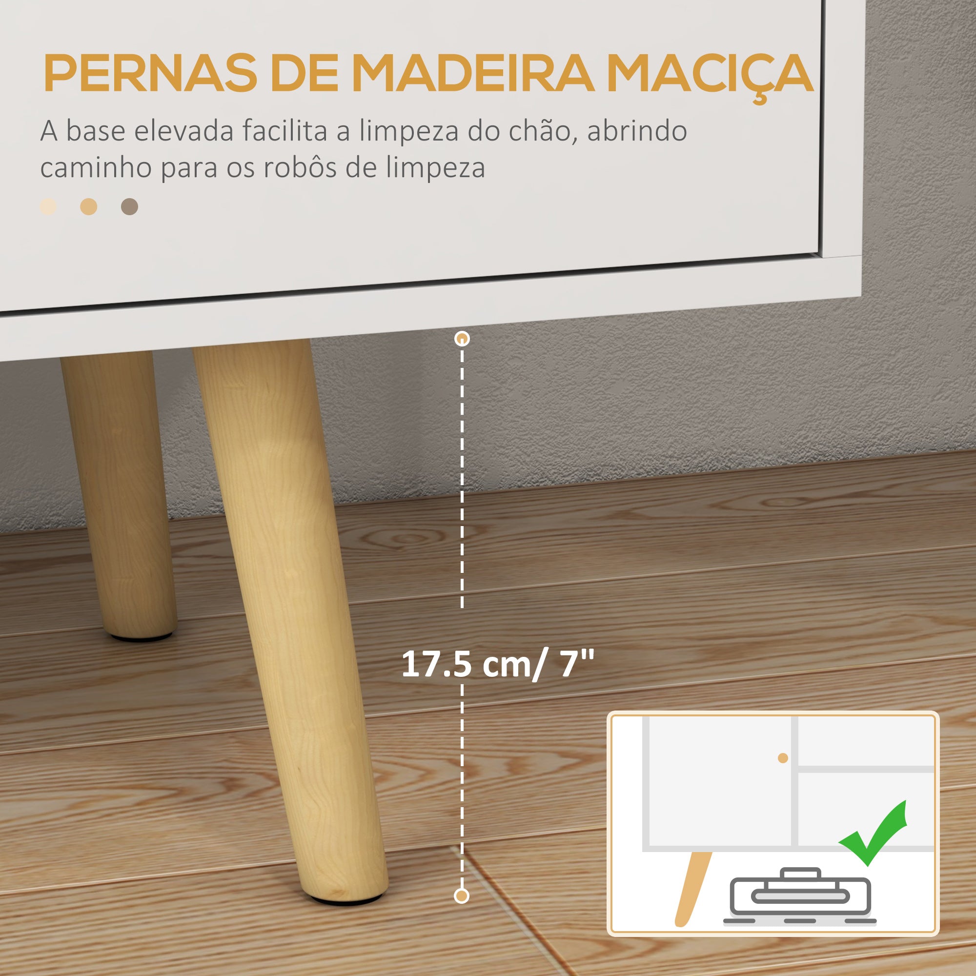 Móvel de TV para TVs de até 55 Polegadas - Branco - 120x34x50 cm