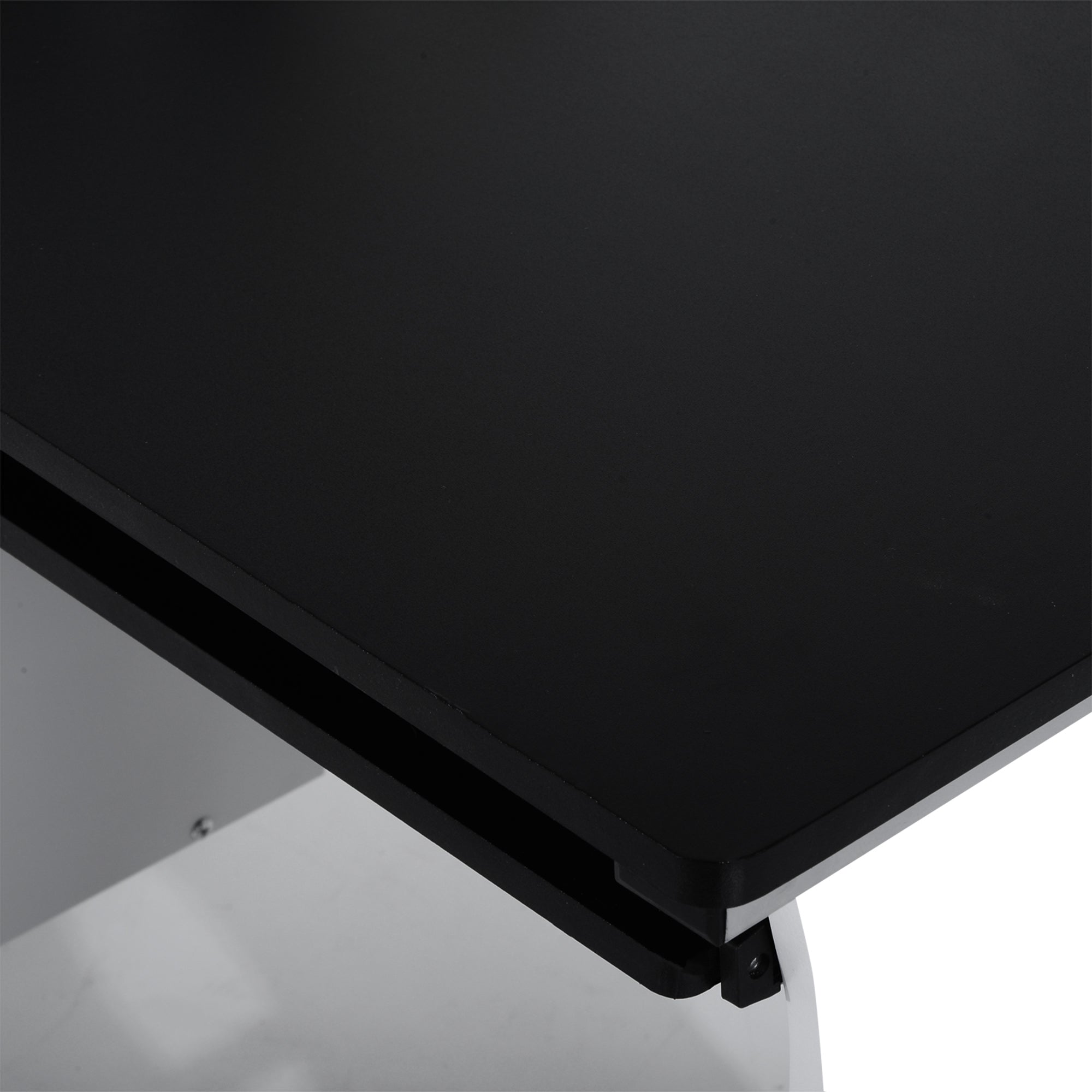 Mesa para Computador com Gaveta e Suporte para CPU 100x52x75cm - Branco e Preto