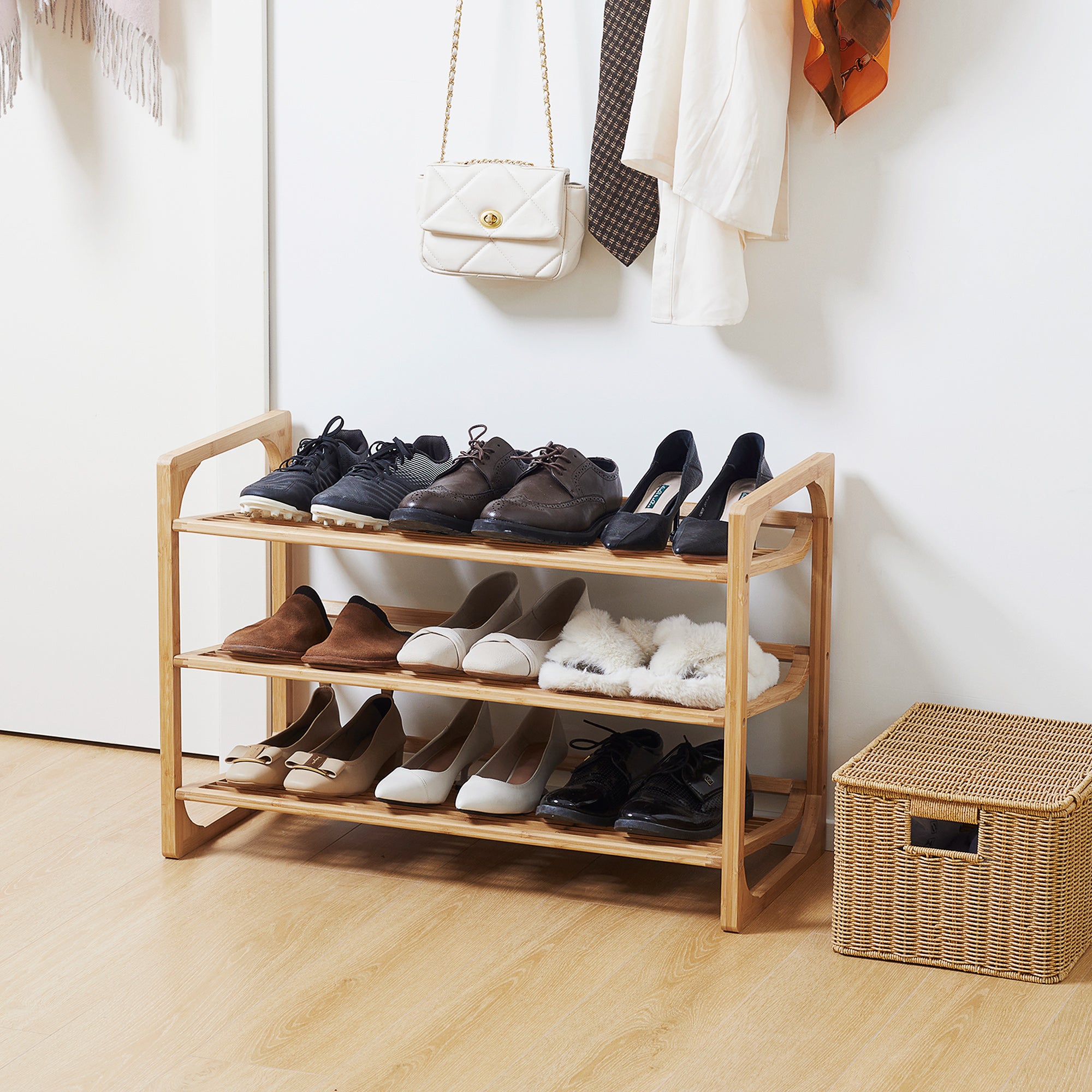 Organizador de Calçado – 76x33x51 cm – Bambu Natural
