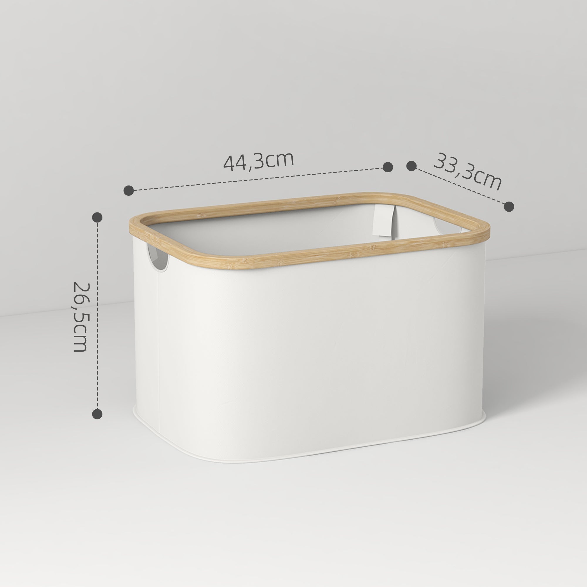 Cesto para Roupa – 36L – Creme – Poliéster