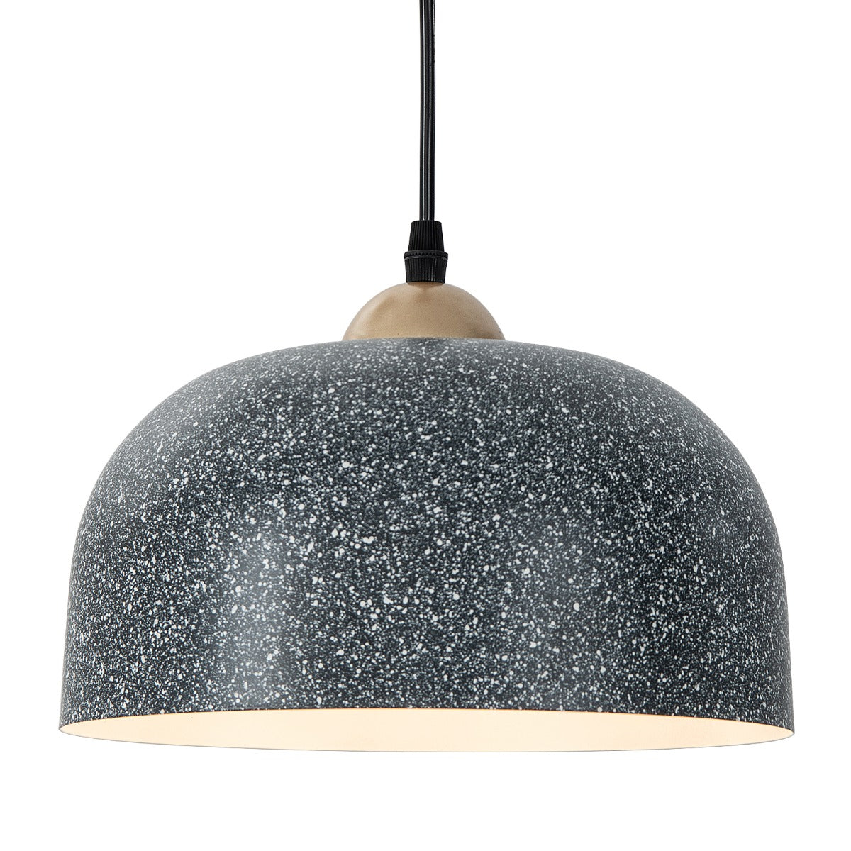 Lâmpada de Teto com Cabo Pendente Ajustável e Base de Lâmpada E27 Máx 60W Diâmetro 25 cm Cinzenta
