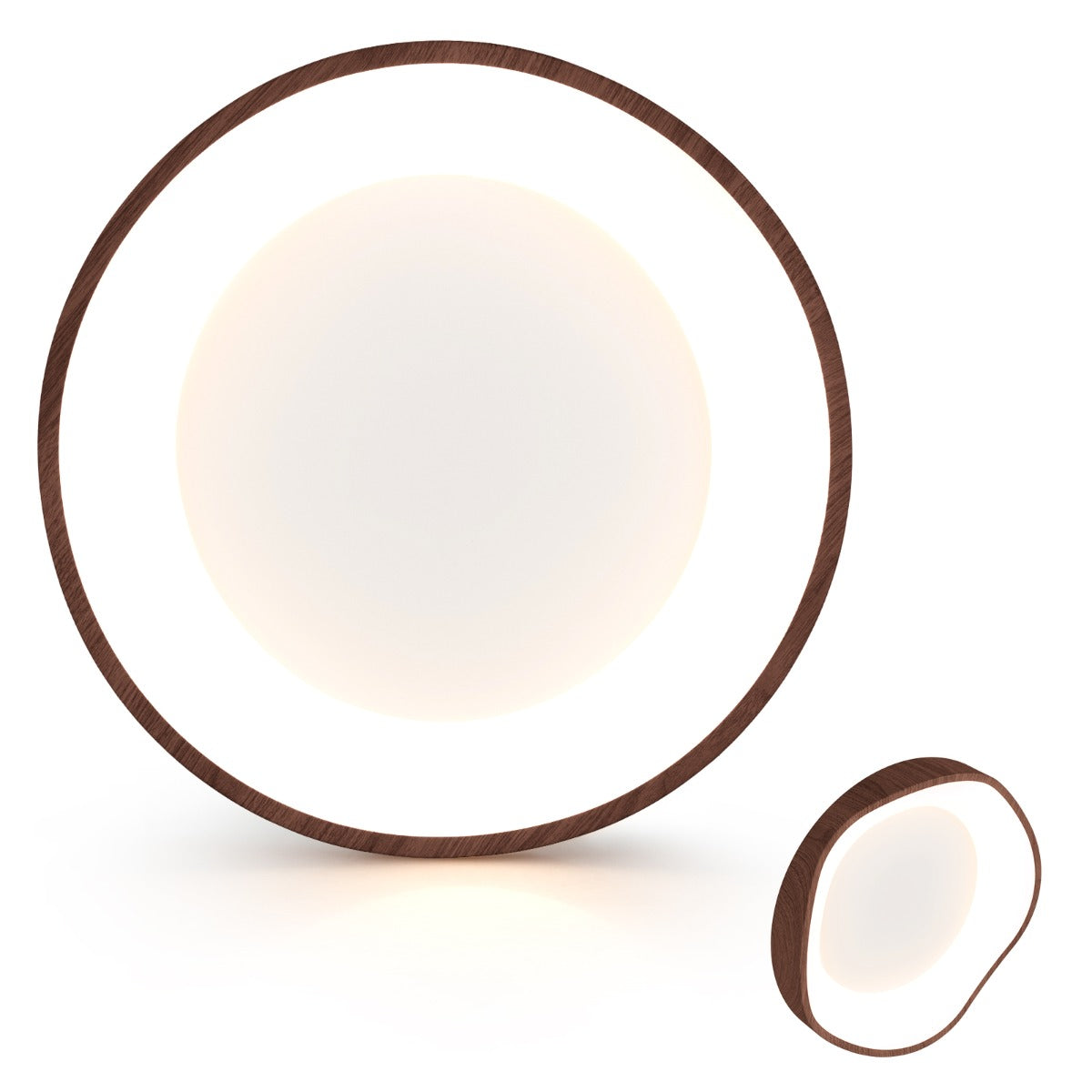 Lâmpada de Teto LED – 24 W – padrão de madeira – metal