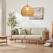 Lâmpada Pendente Esférica Fácil de Instalar Café 43 x 34 cm para Sala de Jantar Sala de Estar Quarto