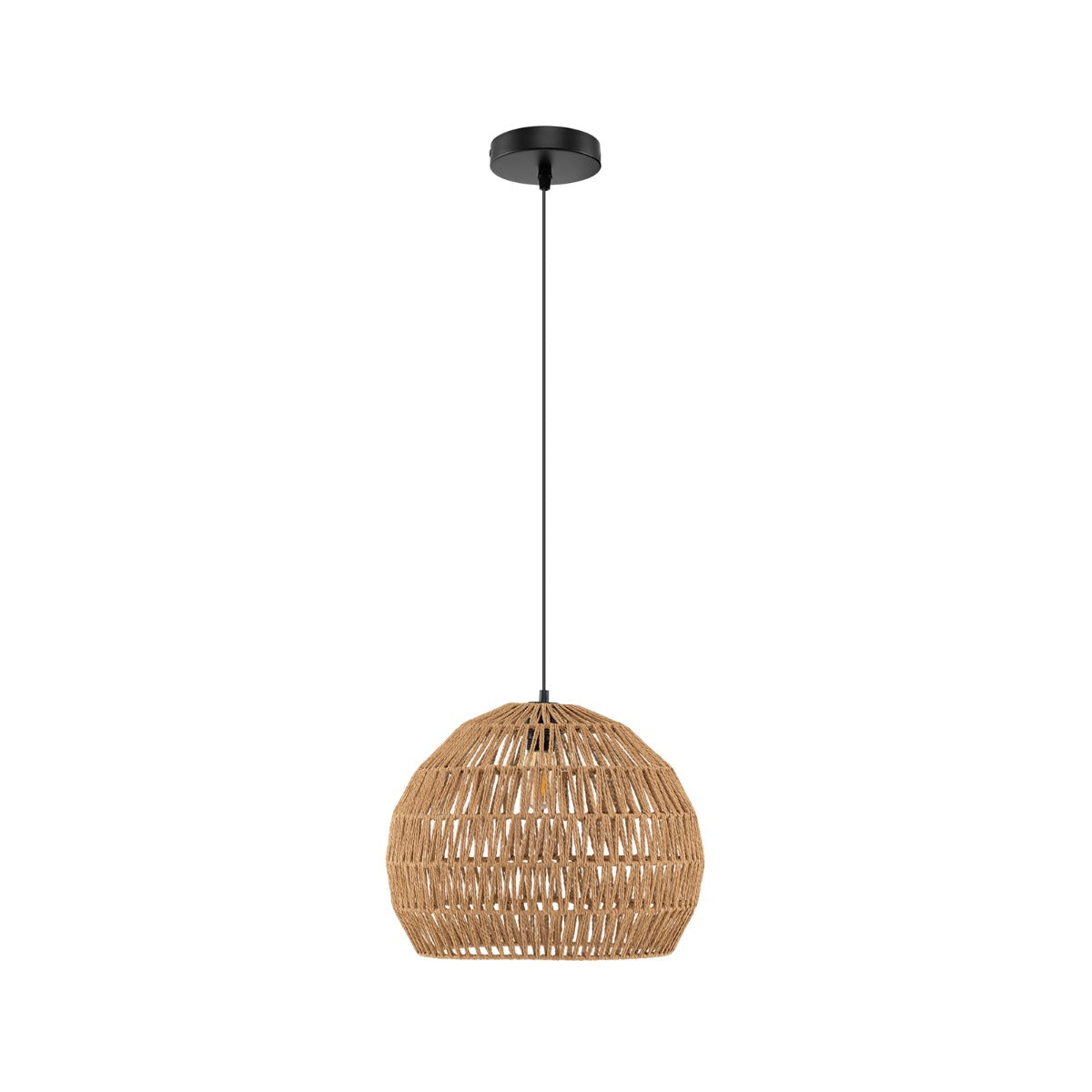 Lâmpada Pendente Esférica Fácil de Instalar Café 43 x 34 cm para Sala de Jantar Sala de Estar Quarto