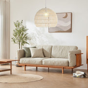 Lâmpada Esférica Pendente Fácil de Instalar com Lâmpada Incluída para Sala de Jantar Sala de Estar Quarto 43 x 34 cm Bege