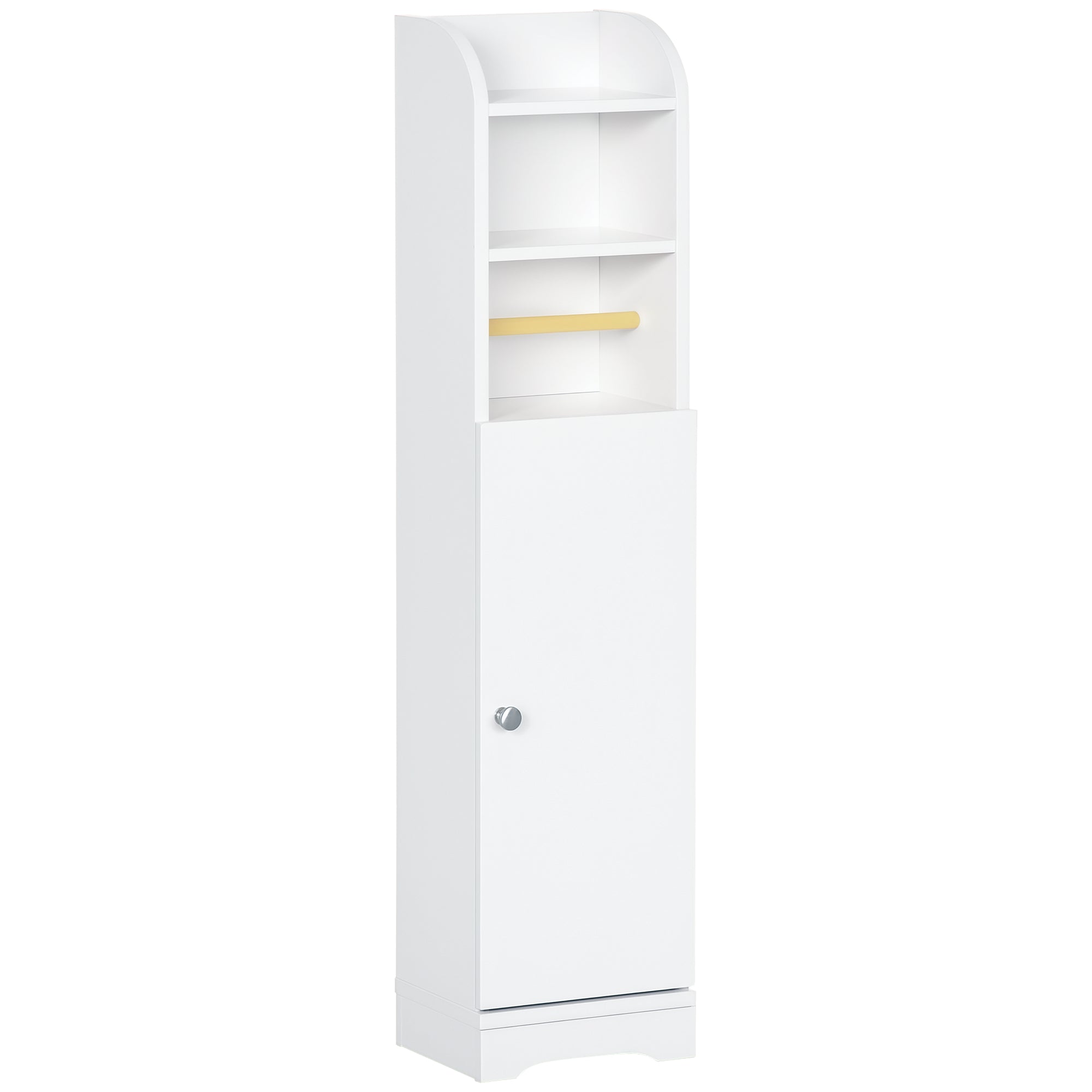 Armário Casa de Banho Auxiliar com Prateleira Ajustável 23x18x100 cm - Branco