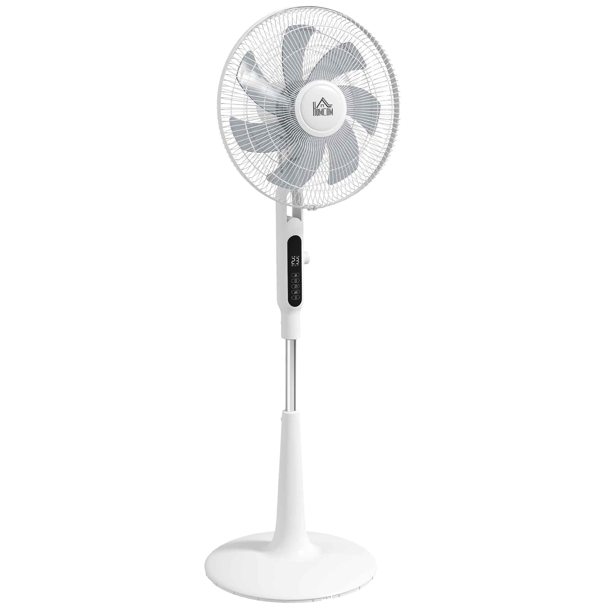 Ventoinha de Pé Ajustável em Altura 45x42x120-135 cm - Branco