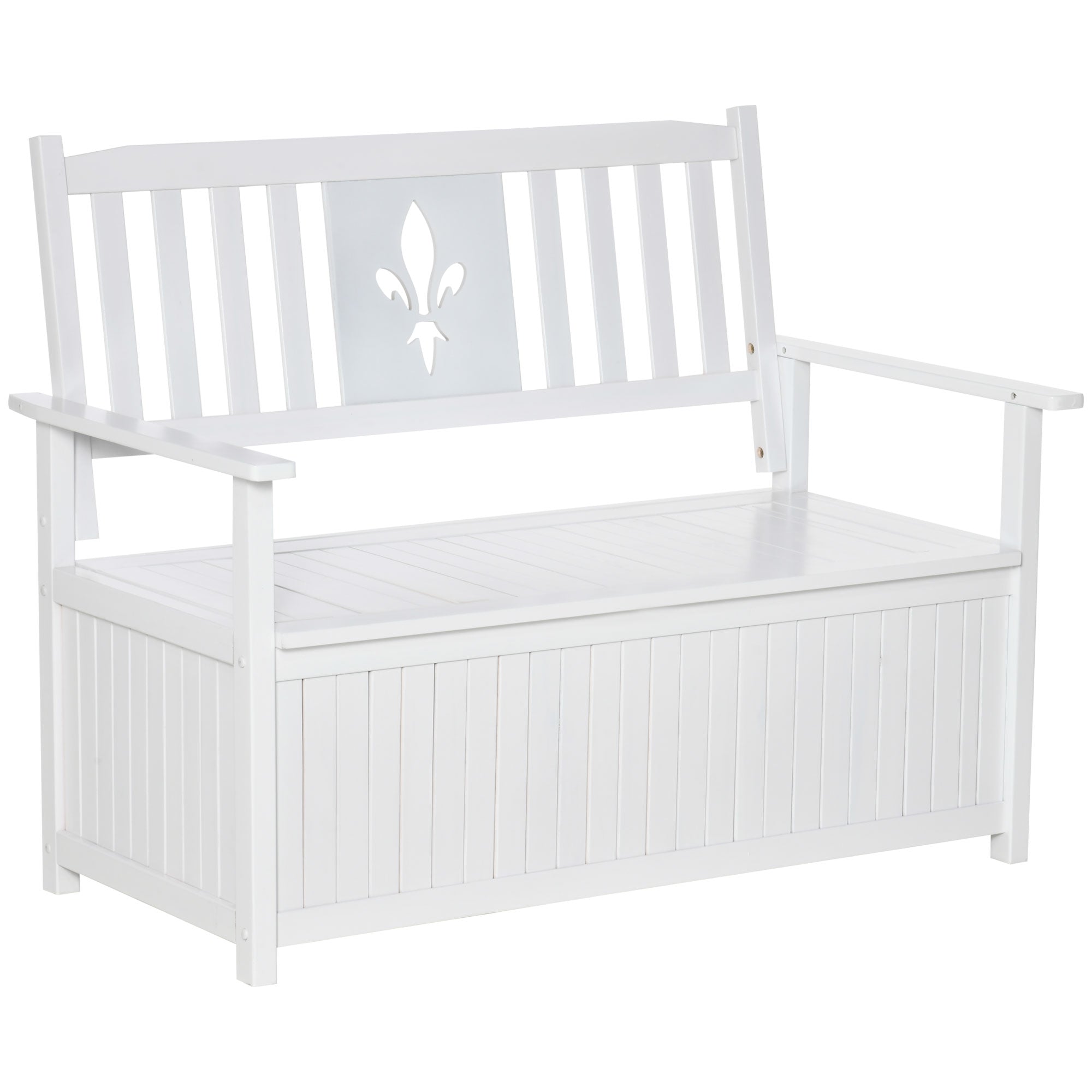 Banco de Jardim 2 Lugares Branco 125x68,5x97cm