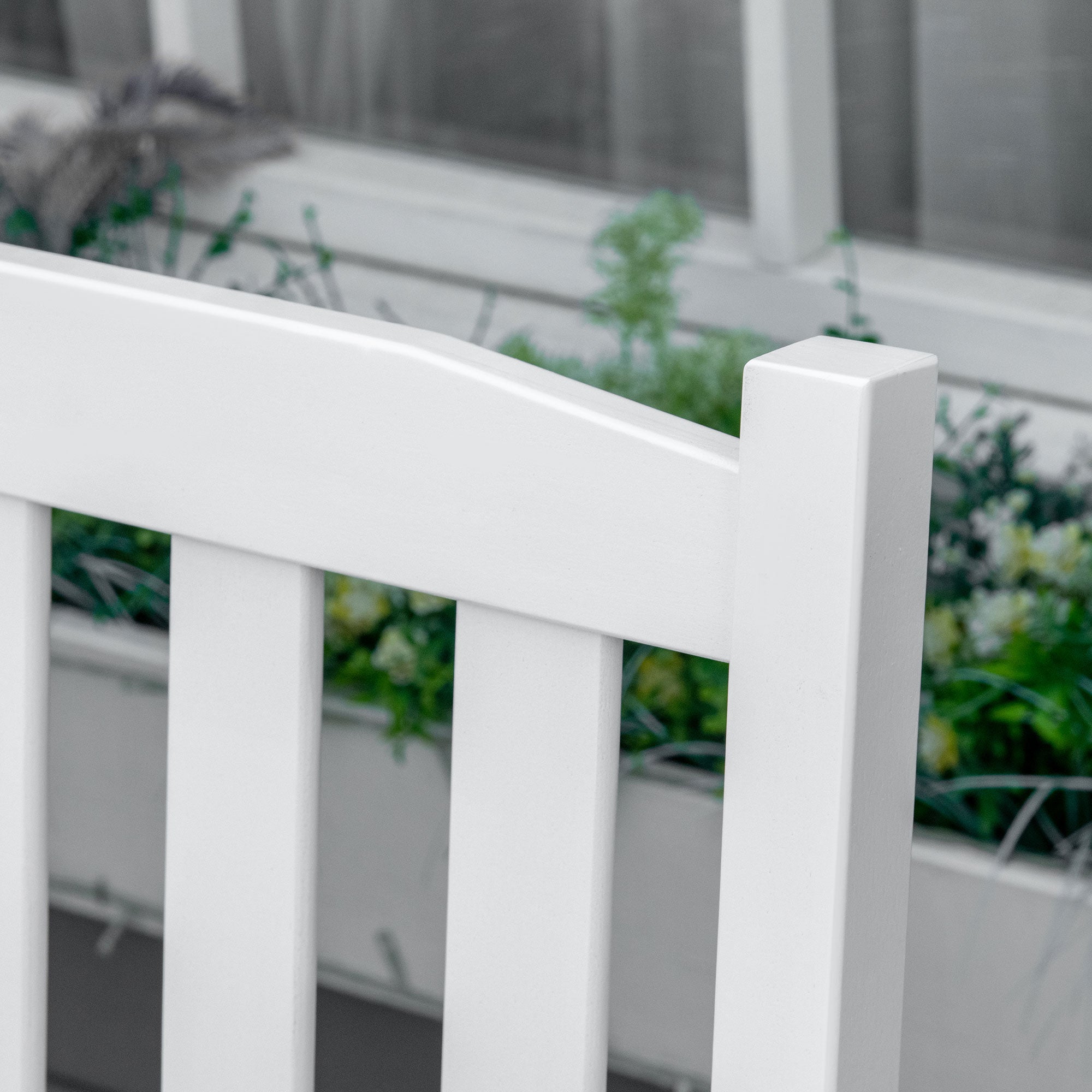 Banco de Jardim 2 Lugares Branco 125x68,5x97cm
