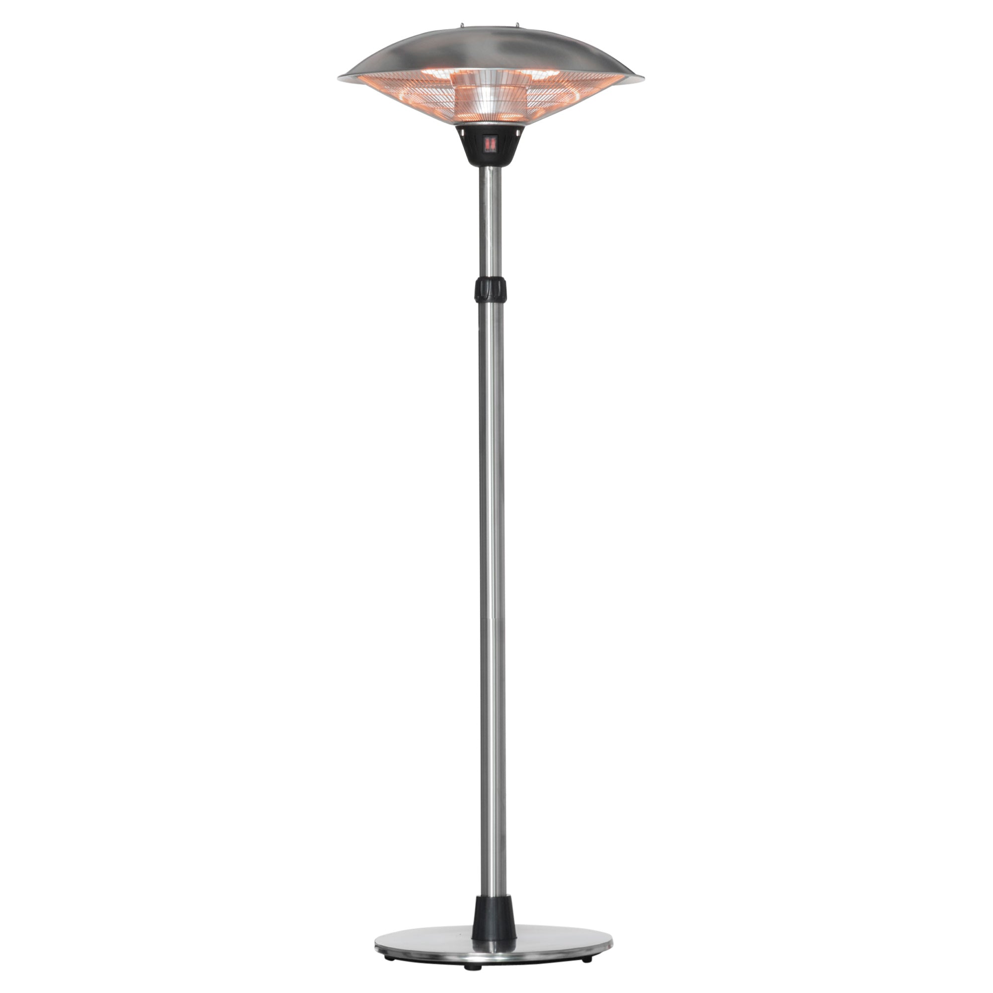 Aquecedor de Jardim Elétrico 3000W Prata Ø58,5x200cm