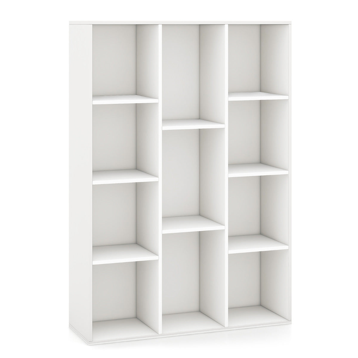 Estantería de 11 Cubos Geométrica Moderna em Branco para Sala Quarto Escritório 74 x 24 x 106 cm
