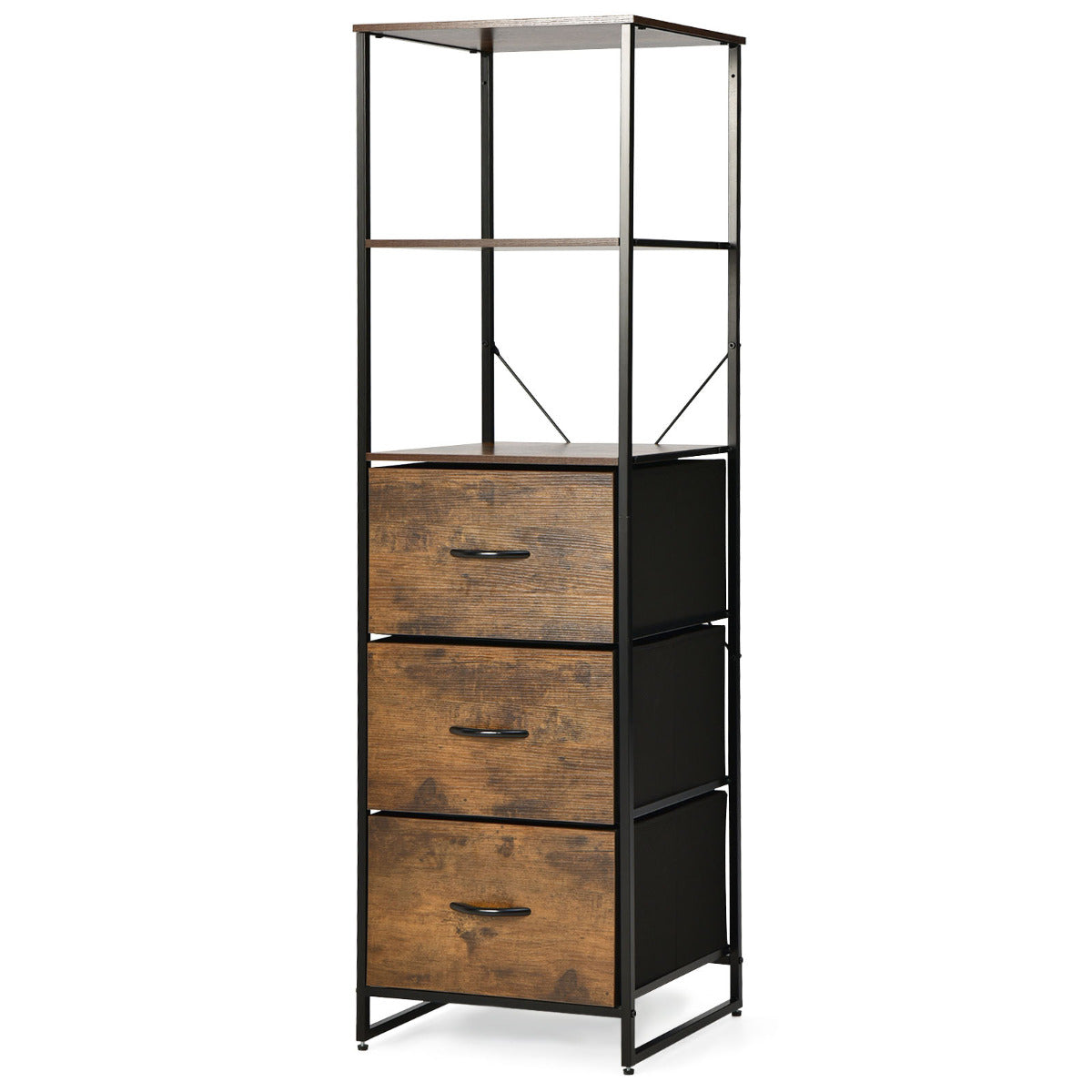 Estante Industrial – 43 x 39 x 156 cm – Castanho – Aço