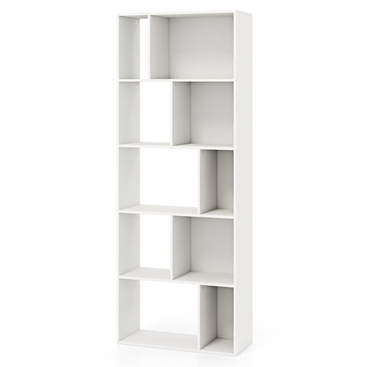 Estantería de 5 Níveis Organizador de Casa Estante de Armazenamento com 10 Compartimentos Abertos em Branco