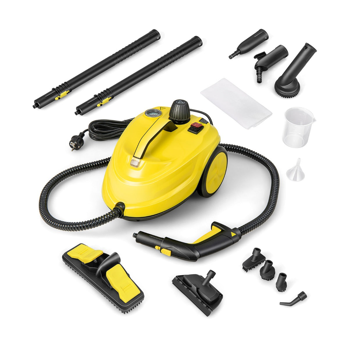 Limpiador a Vapor Multiusos Máquina de Limpieza Rodante 2000W 1,8L 13 Acessórios para Casa