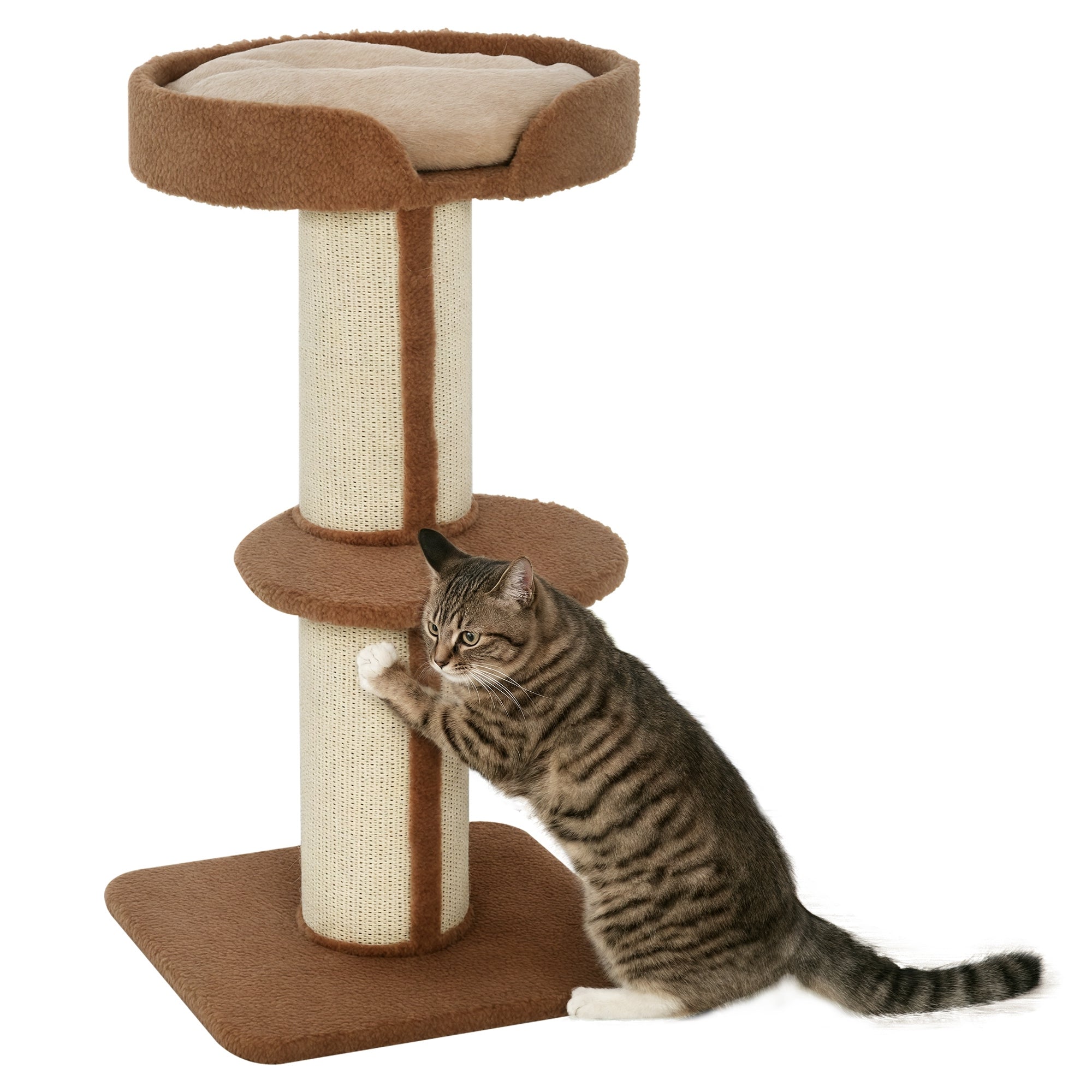 Arranhador para Gatos Marrom Claro 45x45x91 cm