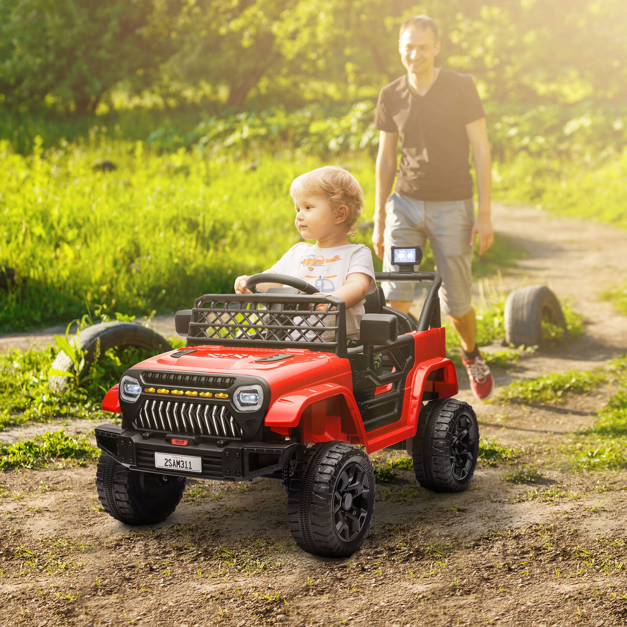 Carro Elétrico Infantil UTV Vermelho 95x62,5x65 cm