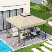 Toldo de Substituição para Pérgola 300x300 cm Cor Creme Branco