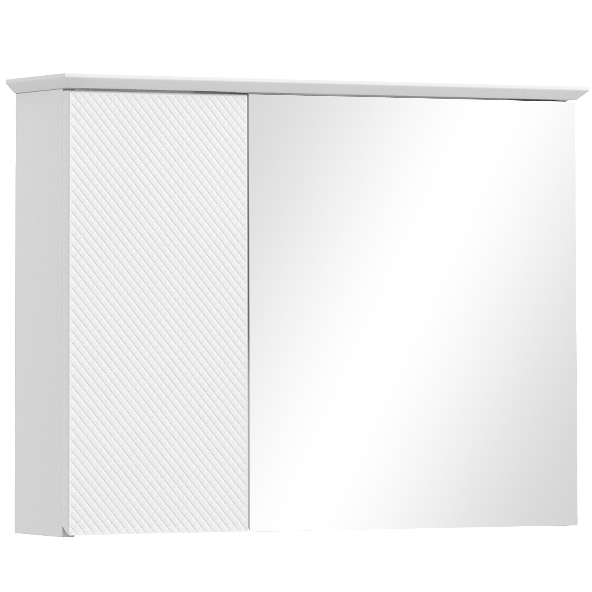 Armário Casa de Banho com Espelho 65x15x49 cm - Branco