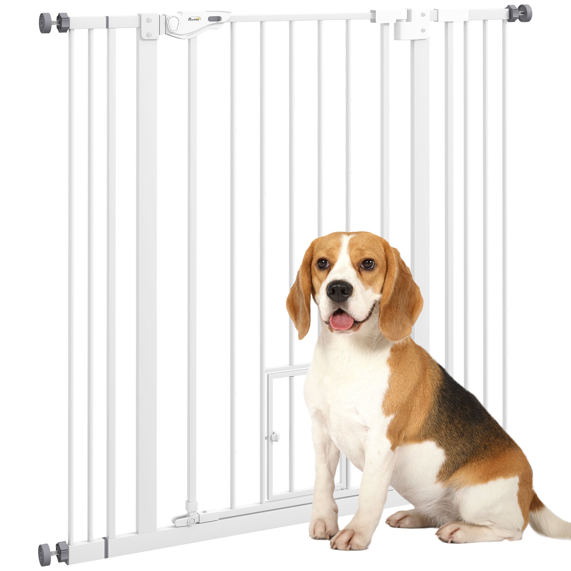 Barreira de Segurança para Cães Extensível 101x104,1 cm Branca