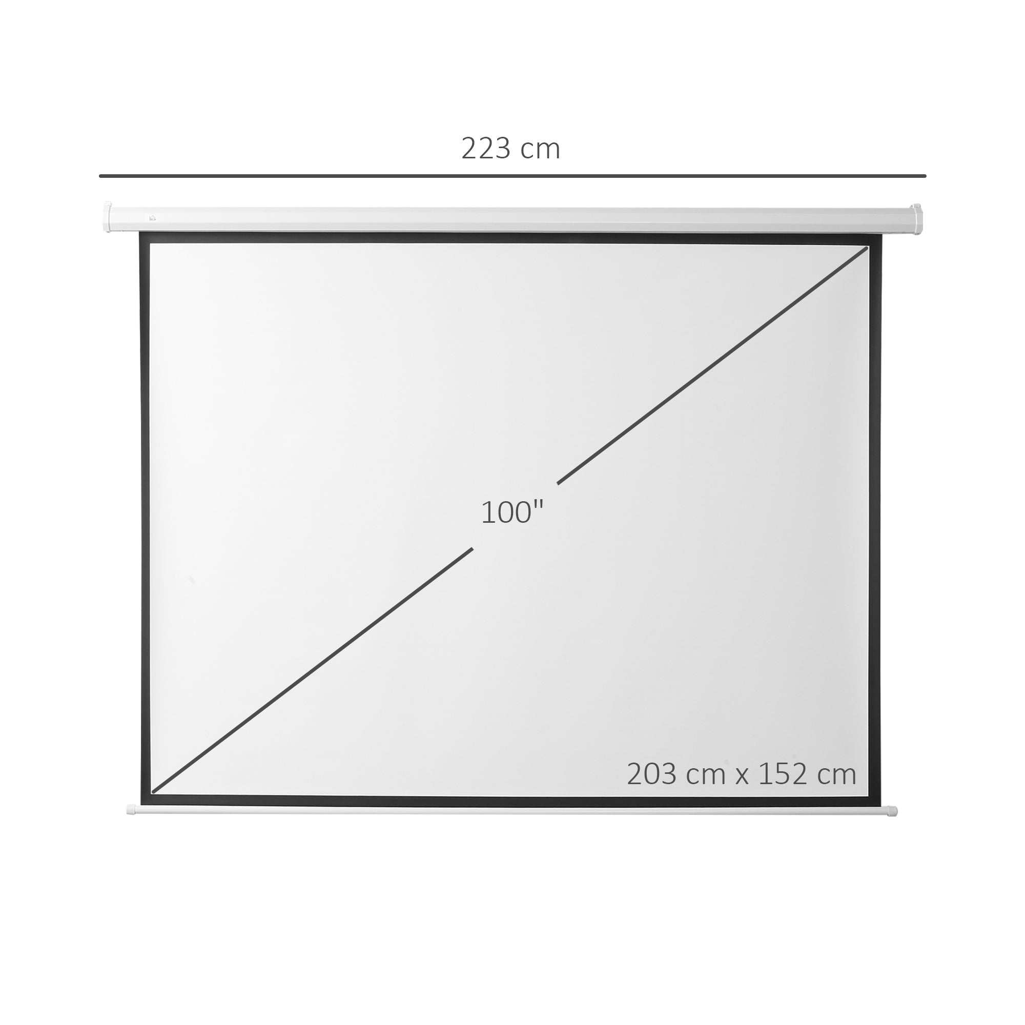 Tela de Projeção Motorizada 100" Branco 203x152 cm