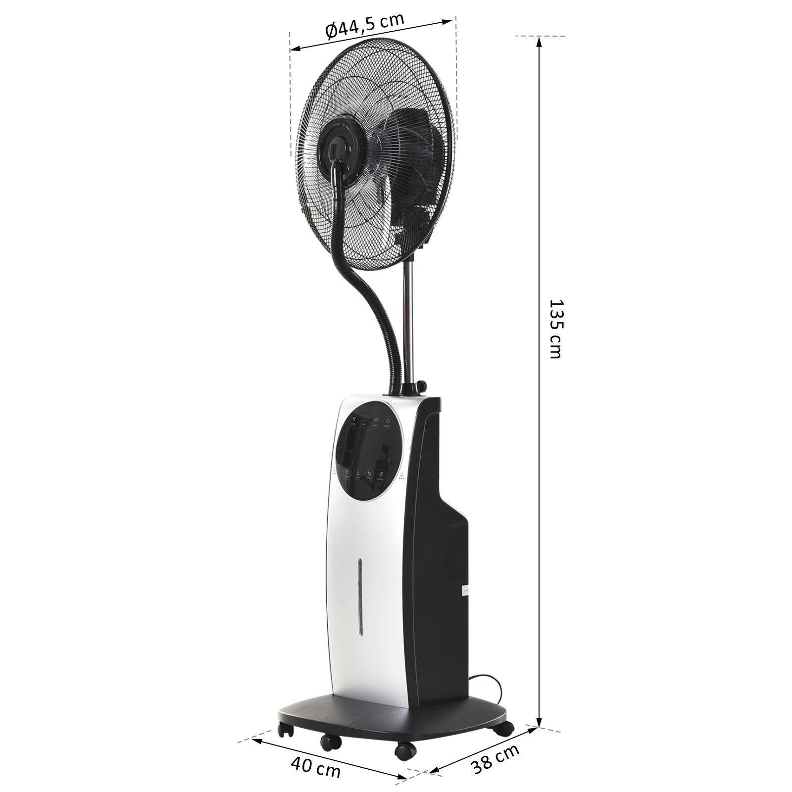 Ventilador Nebulizador Multidirecional Negro 44,5x135cm
