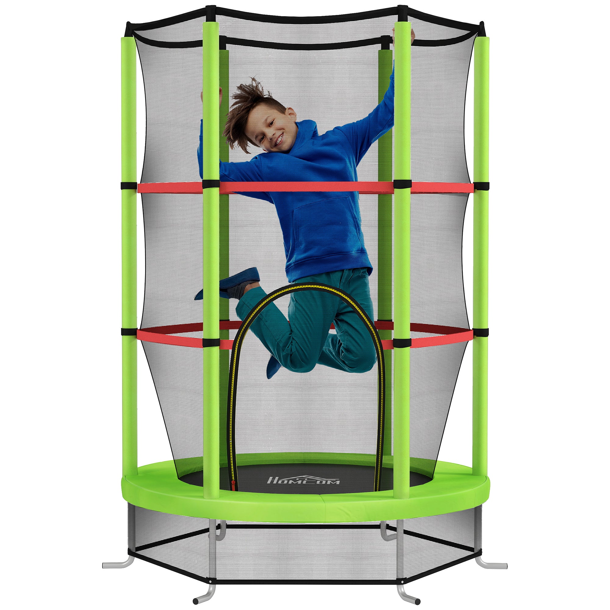 Trampolim Infantil Ø140x190 cm Verde