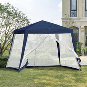 Tenda de Jardim Azul 300x300x245cm com Rede Mosquiteira e Proteção UV