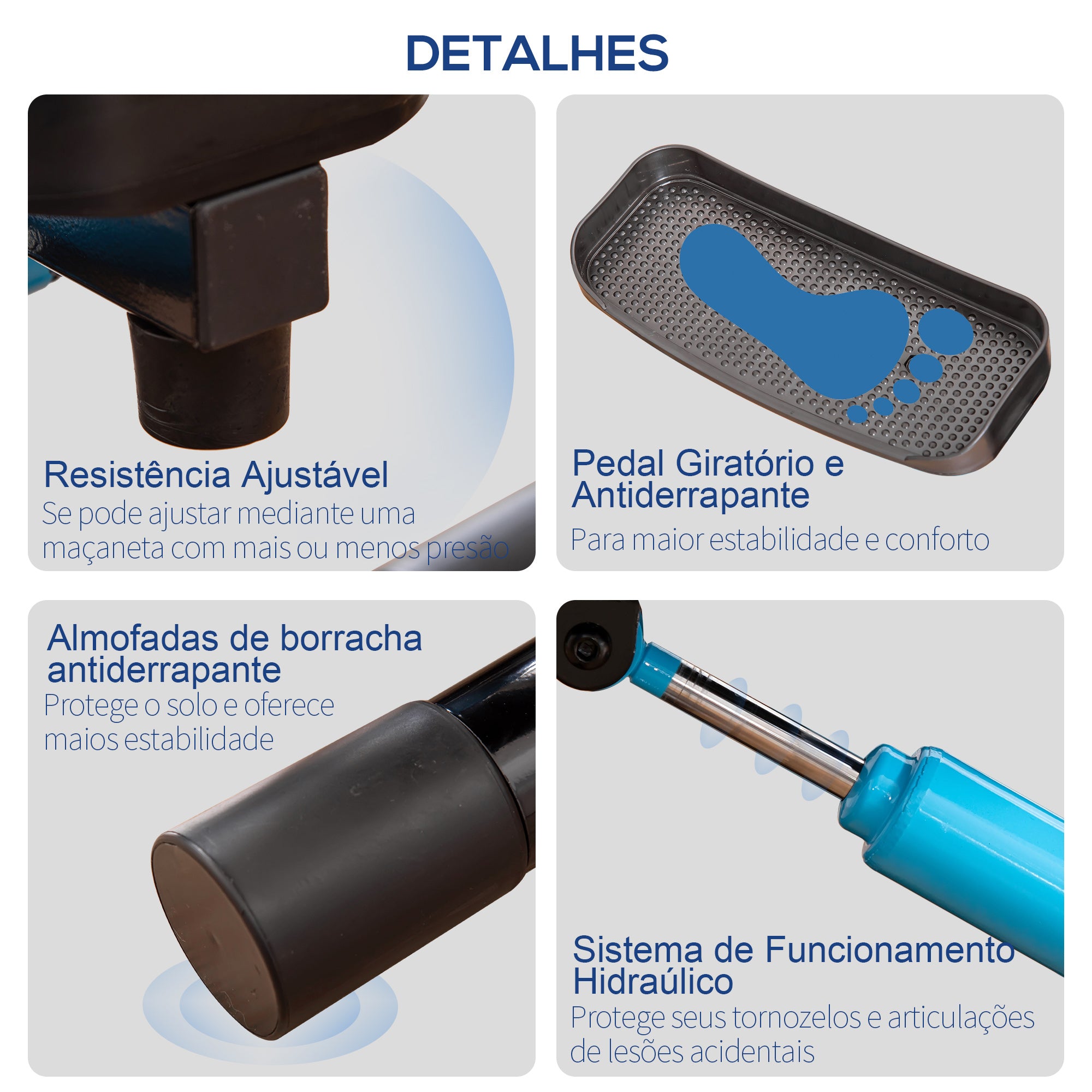 Máquina de Step Fitness 55x53x128cm Preto