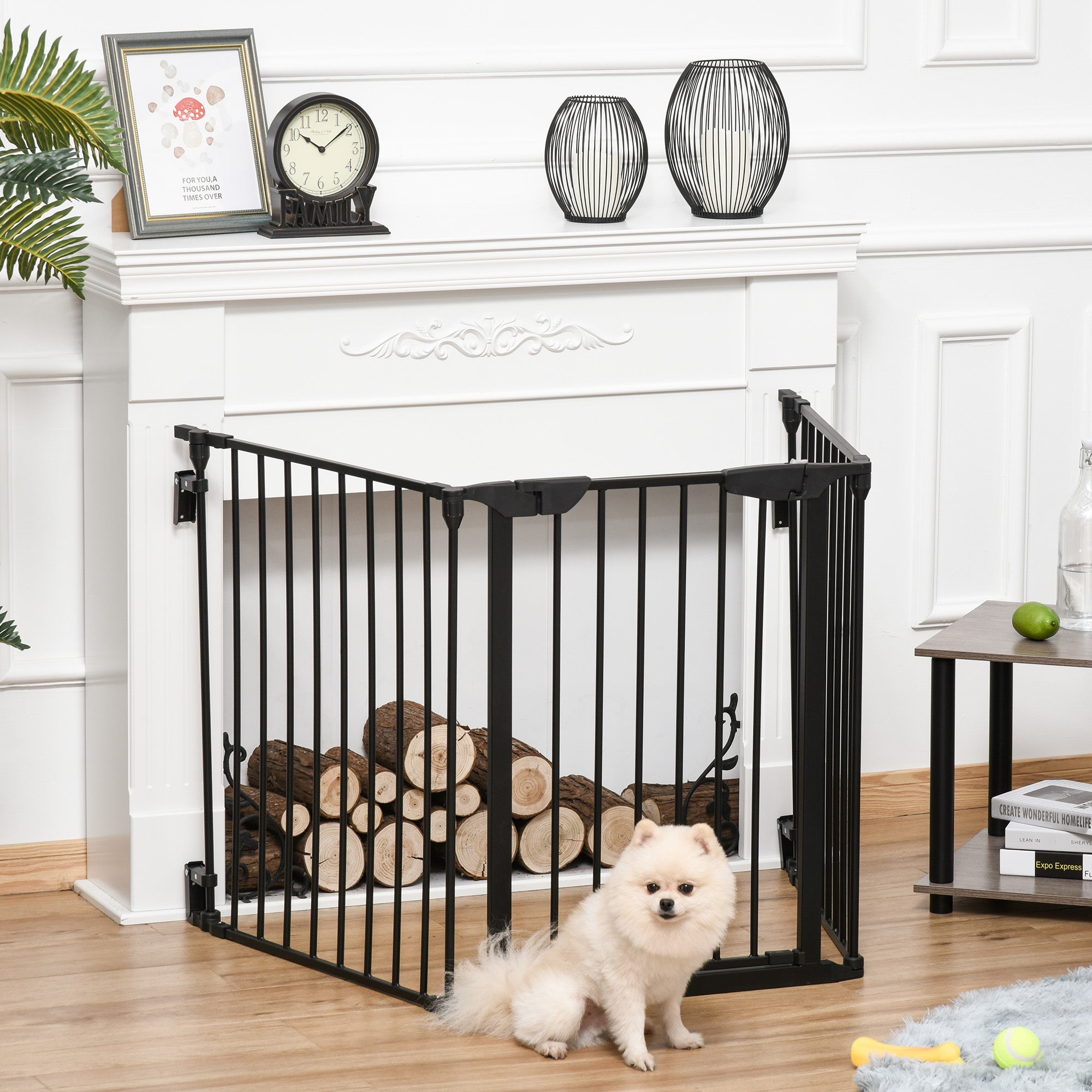 Barreira de Segurança para Animais de Estimação - 180x74.5cm - Preto
