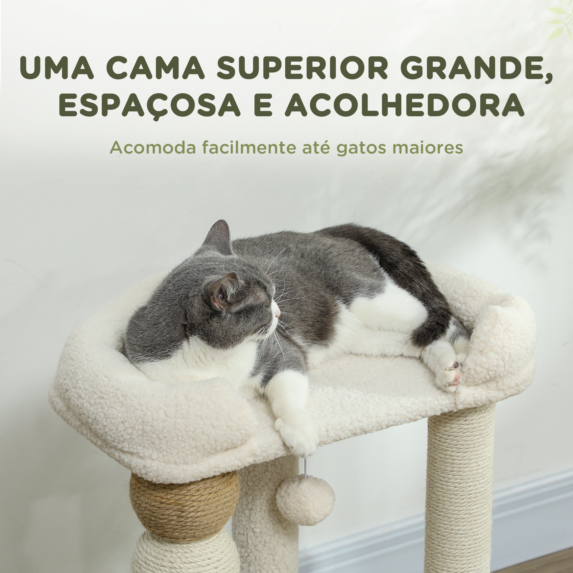 Arranhador para Gatos Altura 76 cm Bege