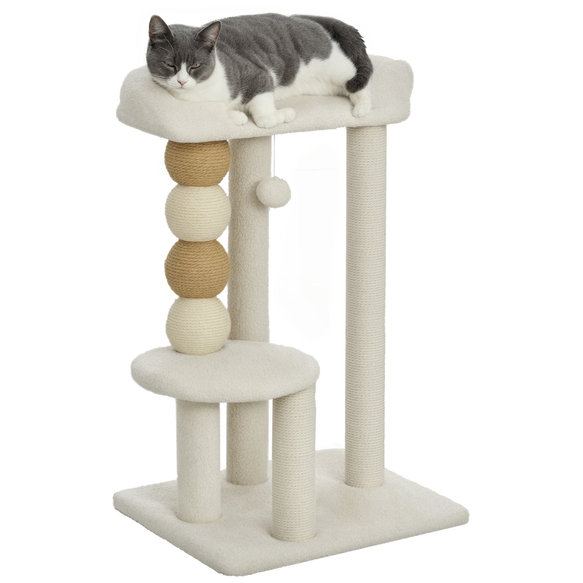 Arranhador para Gatos Altura 76 cm Bege